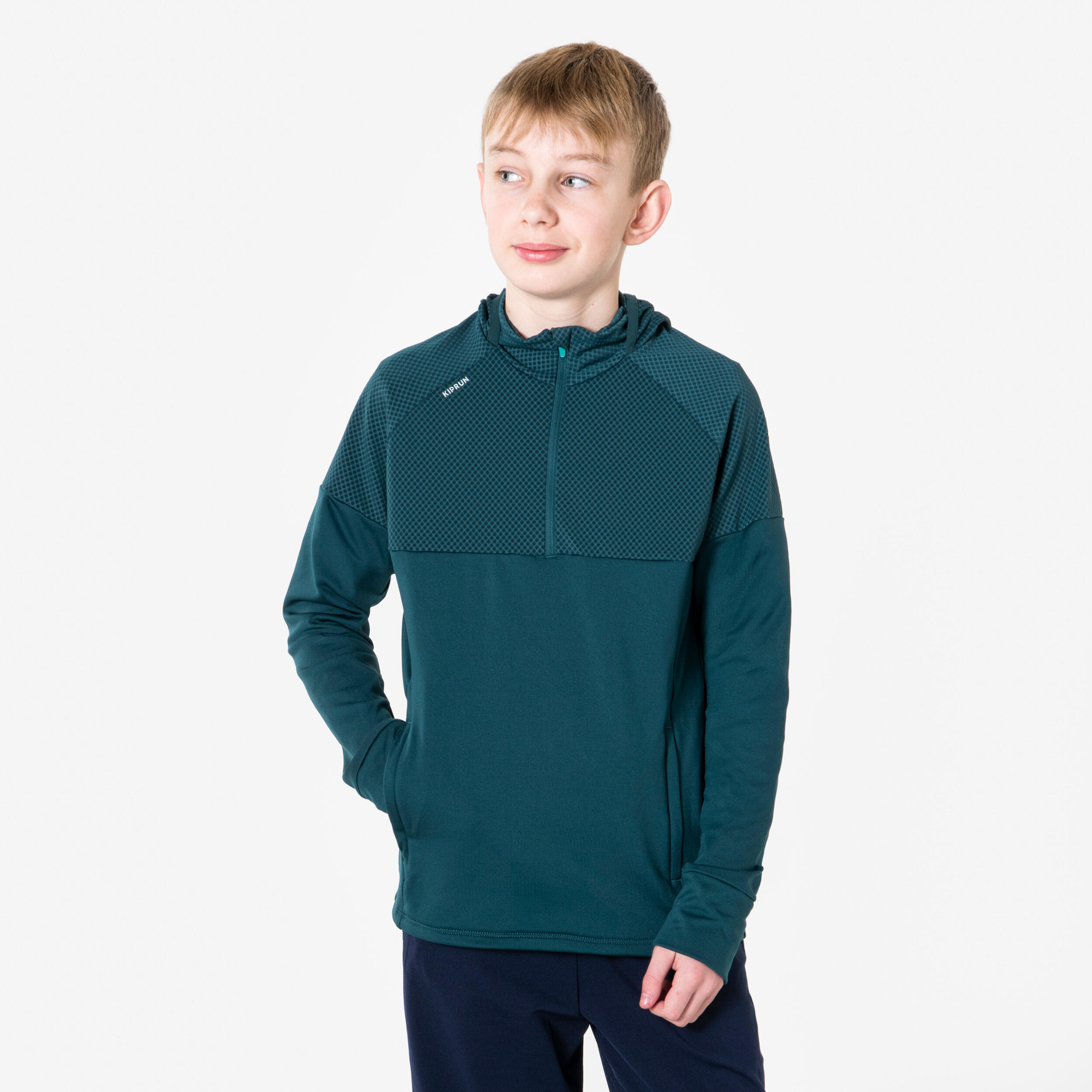 KIPRUN Maglia manica lunga running bambino WARM+ 900 blu