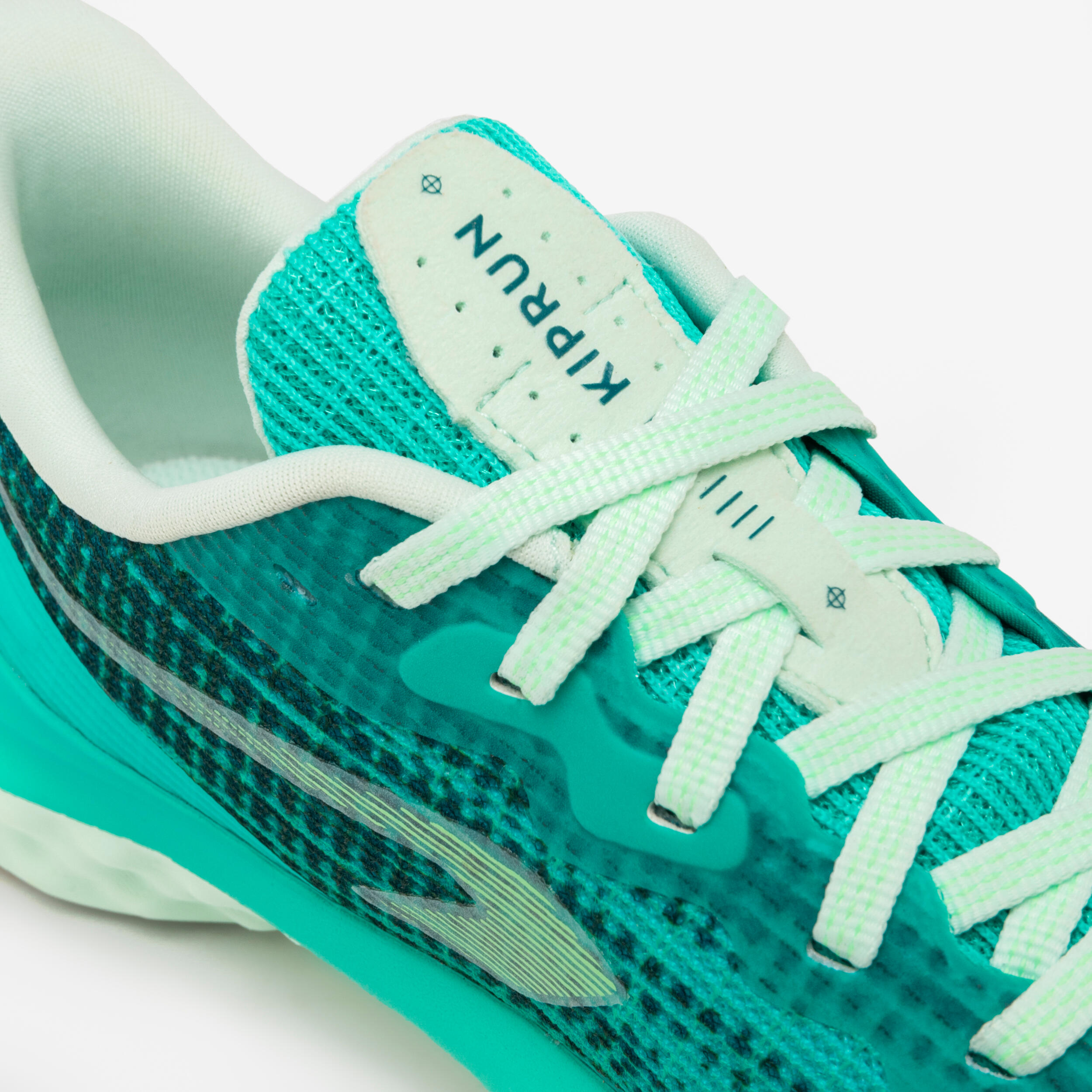 Children's Running Shoes - KIPRUN K500 FAST - Green turquoise 7/8