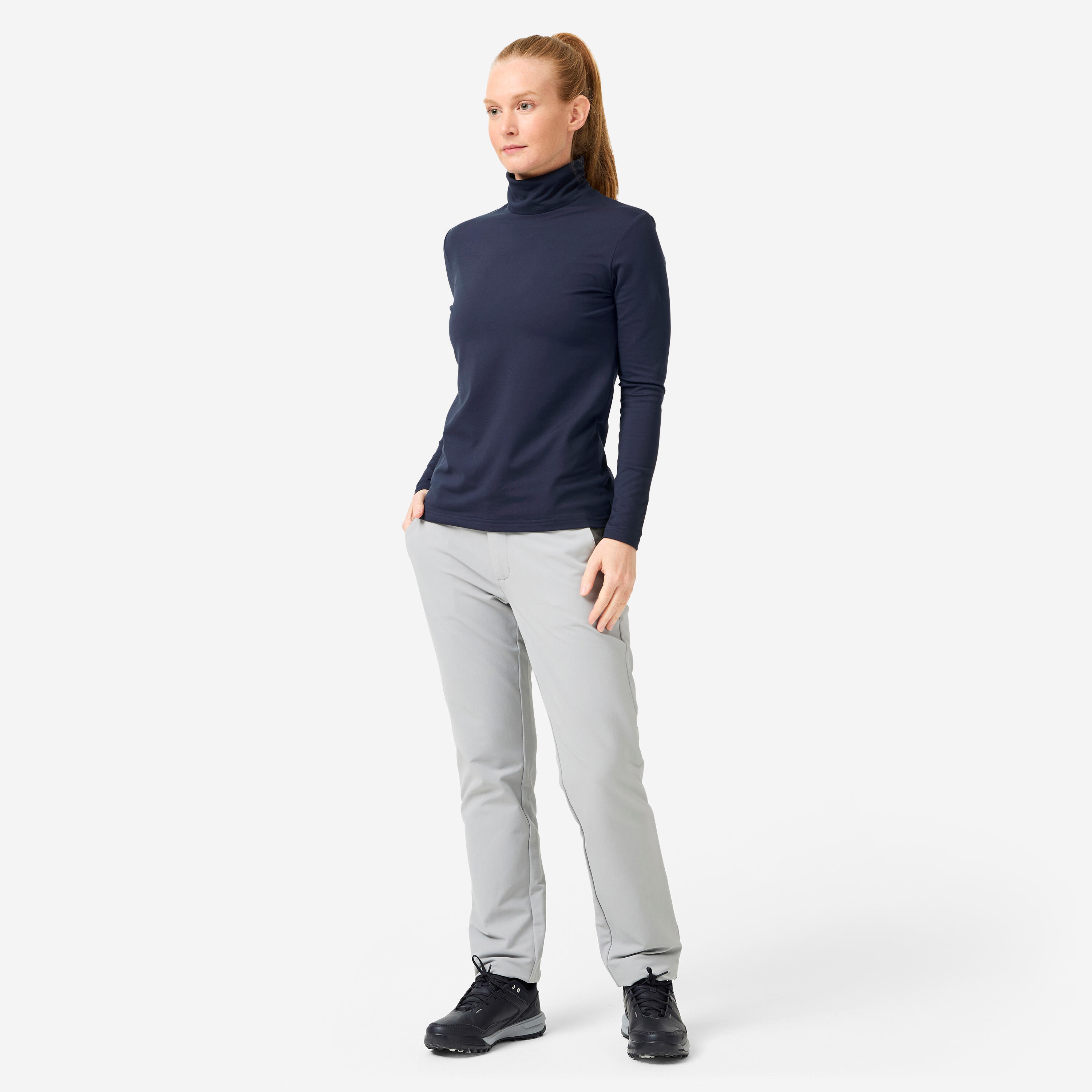Sous-pull de golf thermique col roulé femme, CW500 bleu marine 2/11
