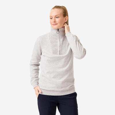 Winddichte golftrui mw500 voor dames grijs