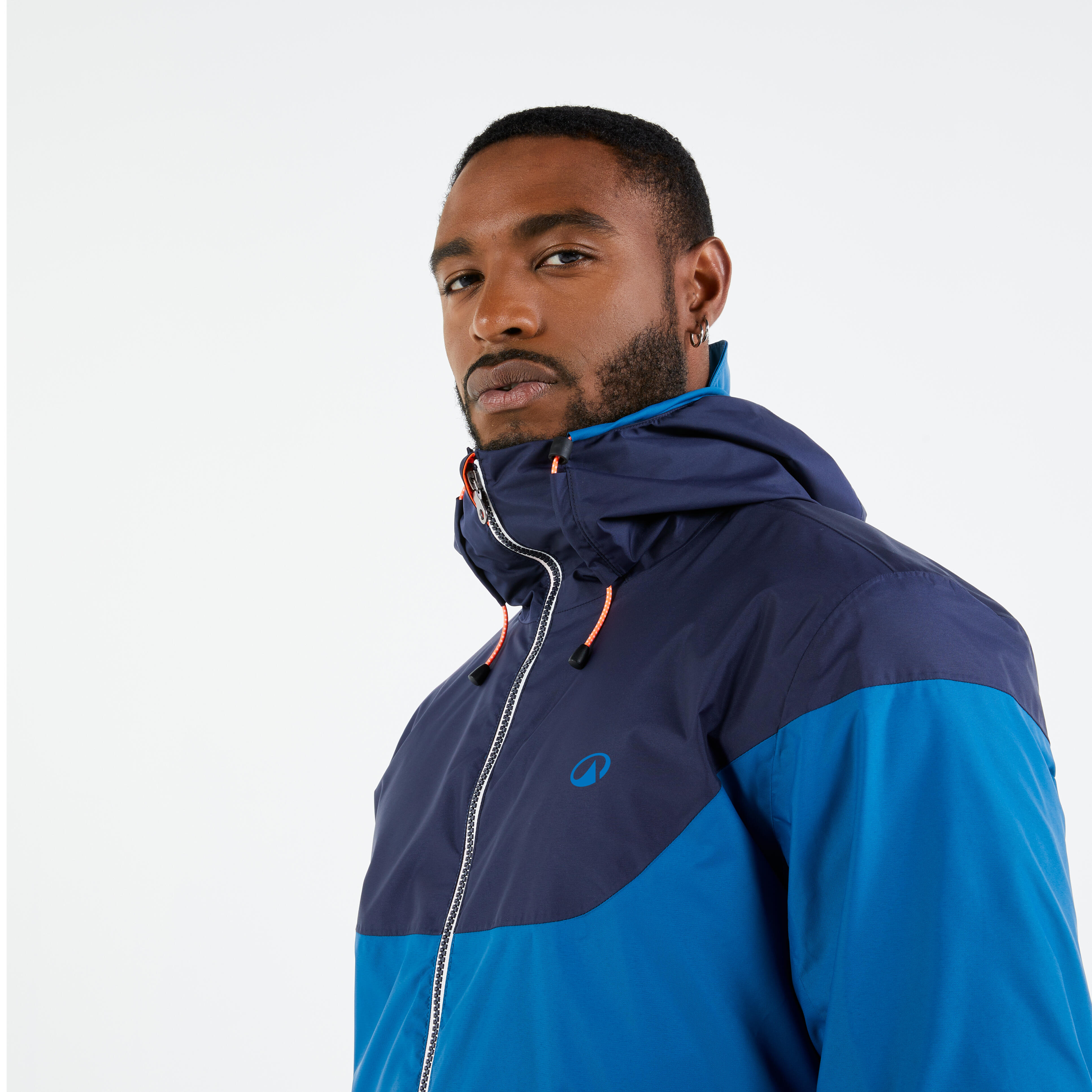 Men Sailing Jacket 100 Waterproof Blue