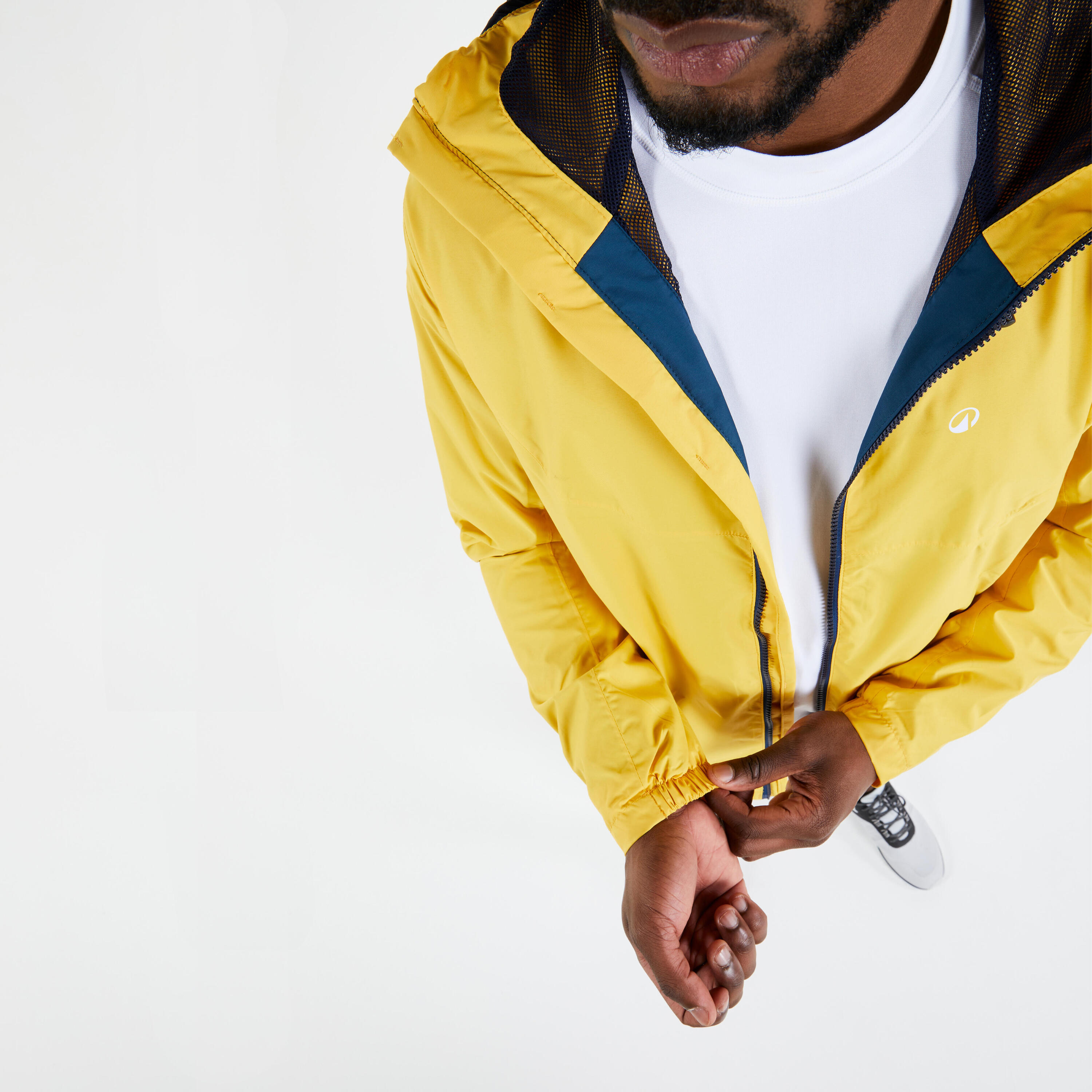 Men's waterproof and windproof sailing jacket, 100 light yellow 6/9