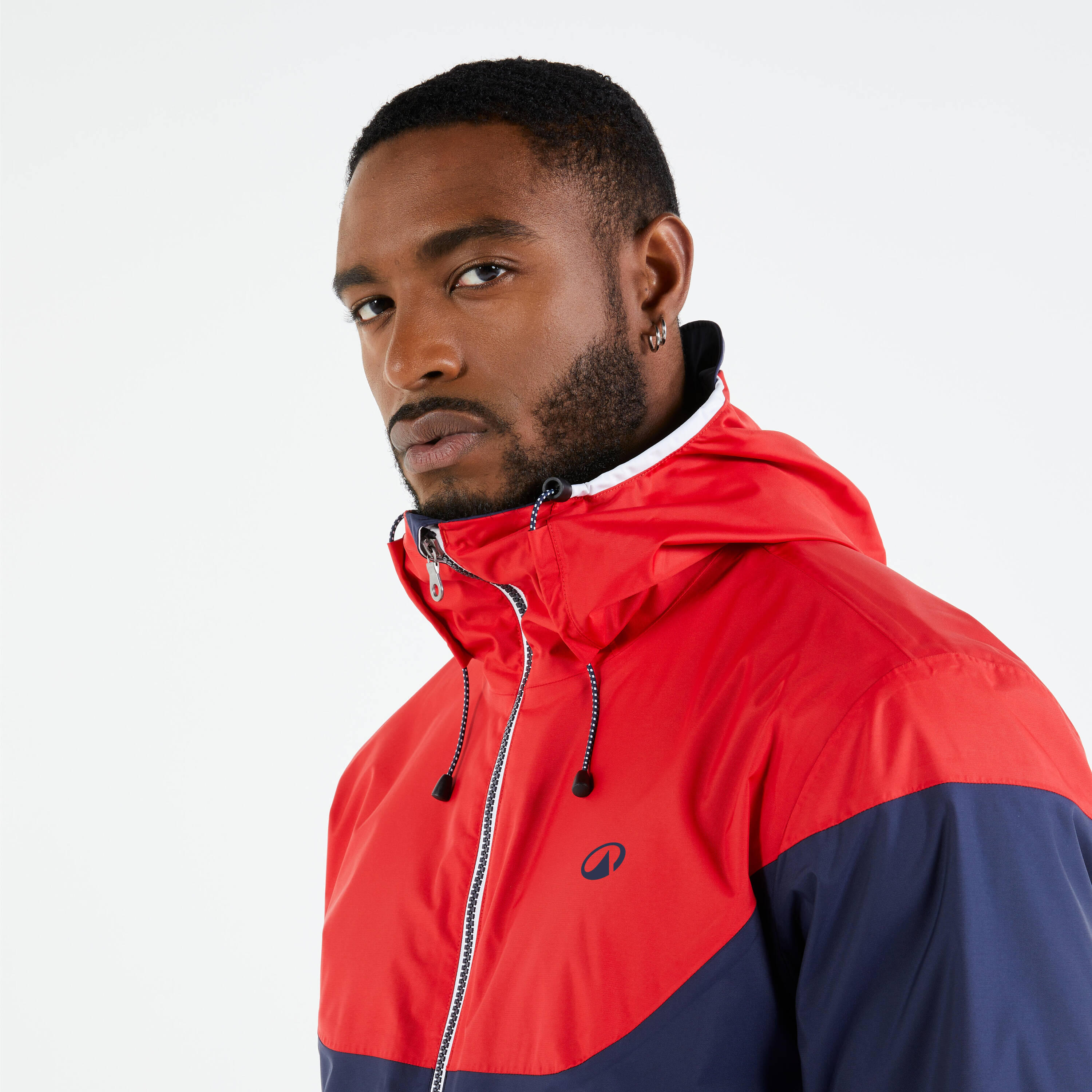Men Waterproof Jacket 100 Blue & Red -  4