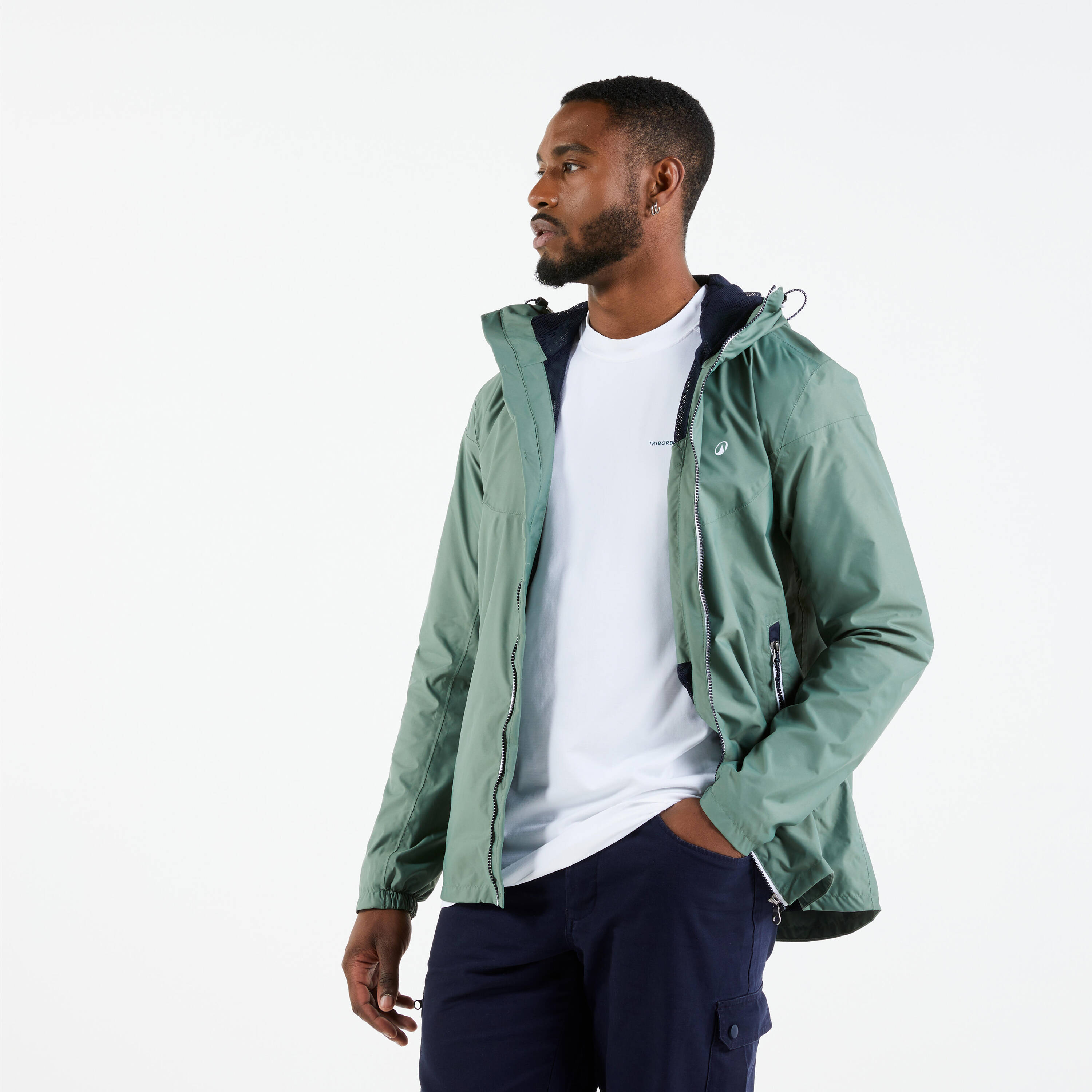 Men Waterproof Jacket 100 Green -  2