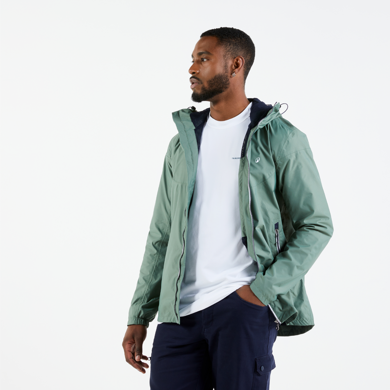 Veste Homme Imperméable & Respirante - Coupe-Vent Avec Capuche Pour Rando, Vélo, Camping (Toutes Saisons)