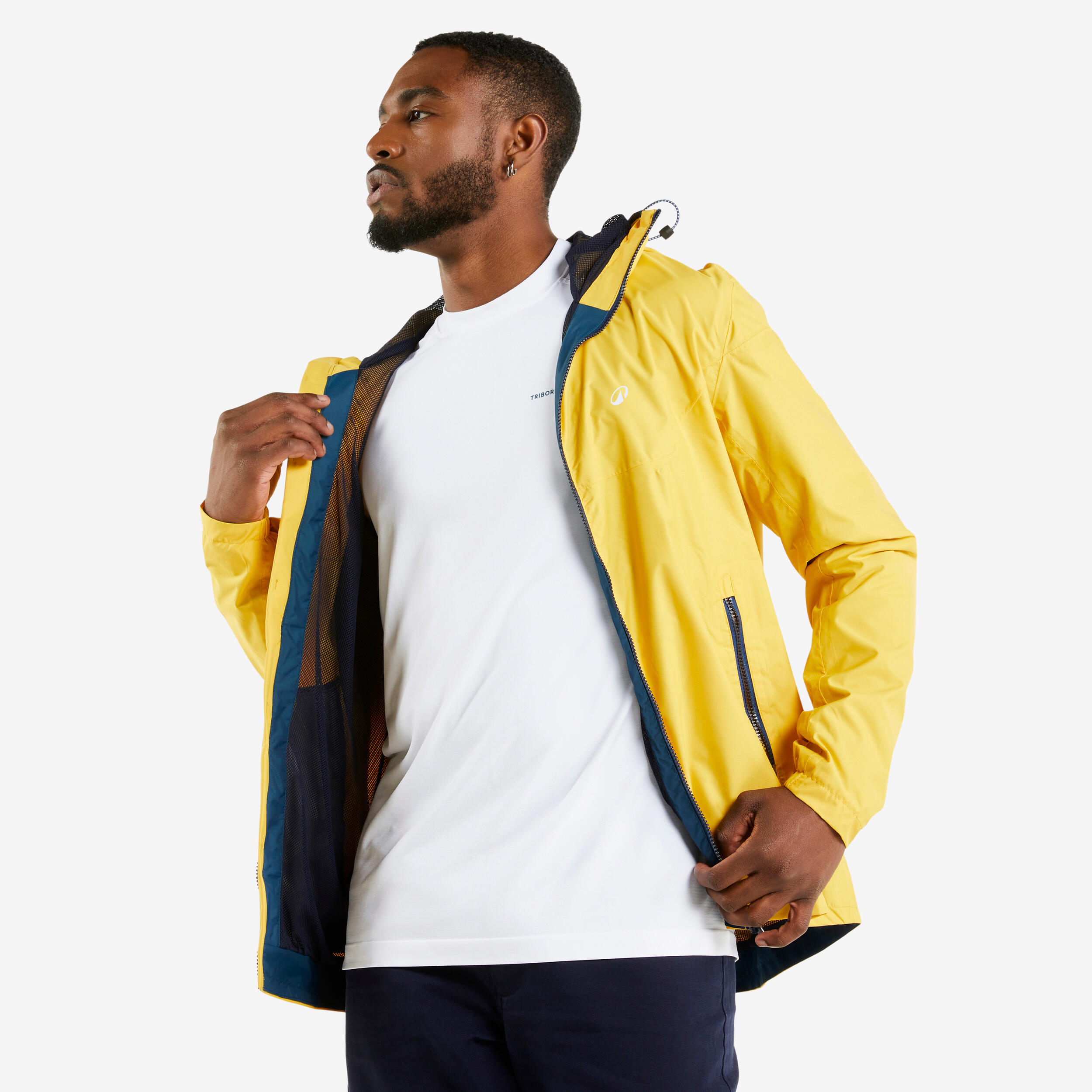 Men's waterproof and windproof sailing jacket, 100 light yellow 2/9
