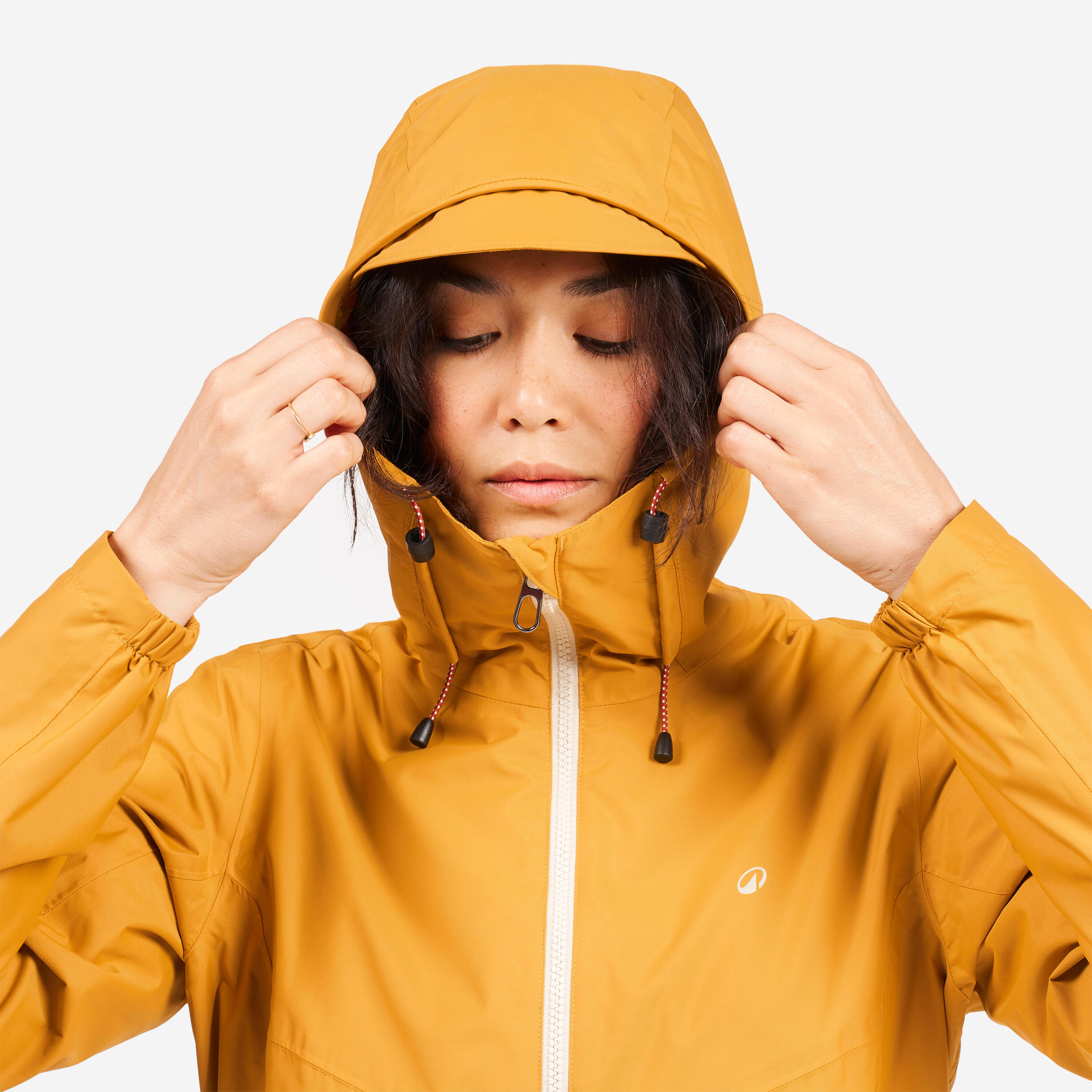 Chamarra Vela Sailing 100 Mujer Ocre Impermeable 17/23
