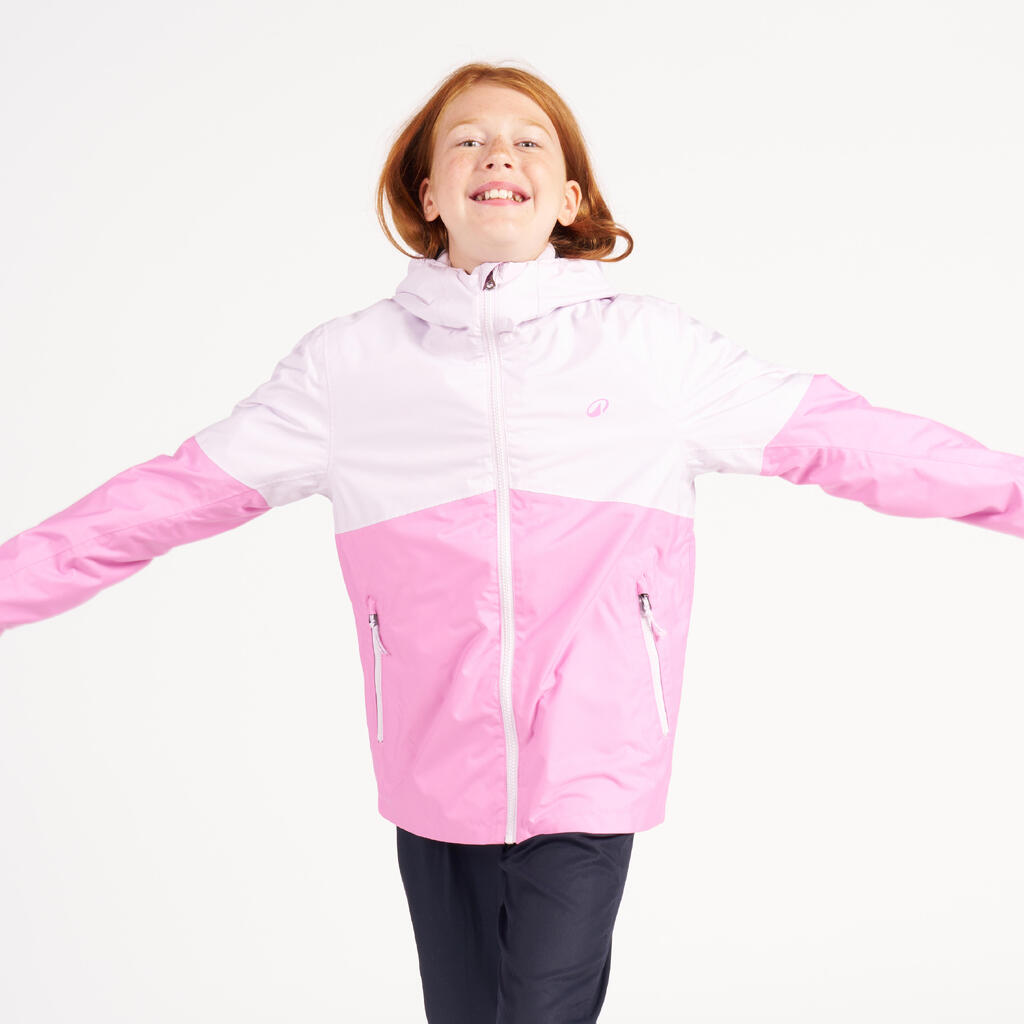 Veste imperméable de voile - veste de pluie sailing 100 enfant lavande rose