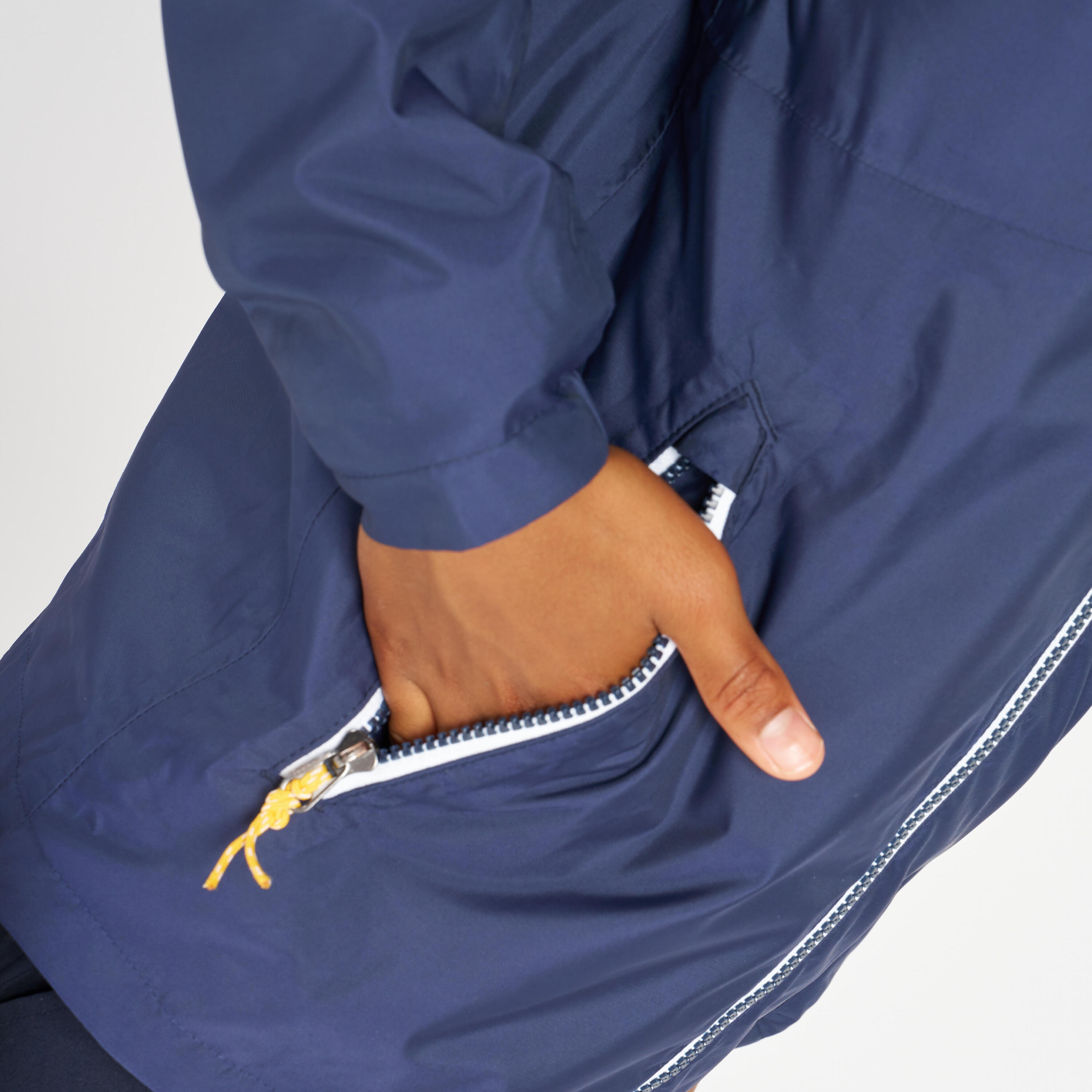 Kid’s Waterproof Sailing Jacket 100 Navy 32/37
