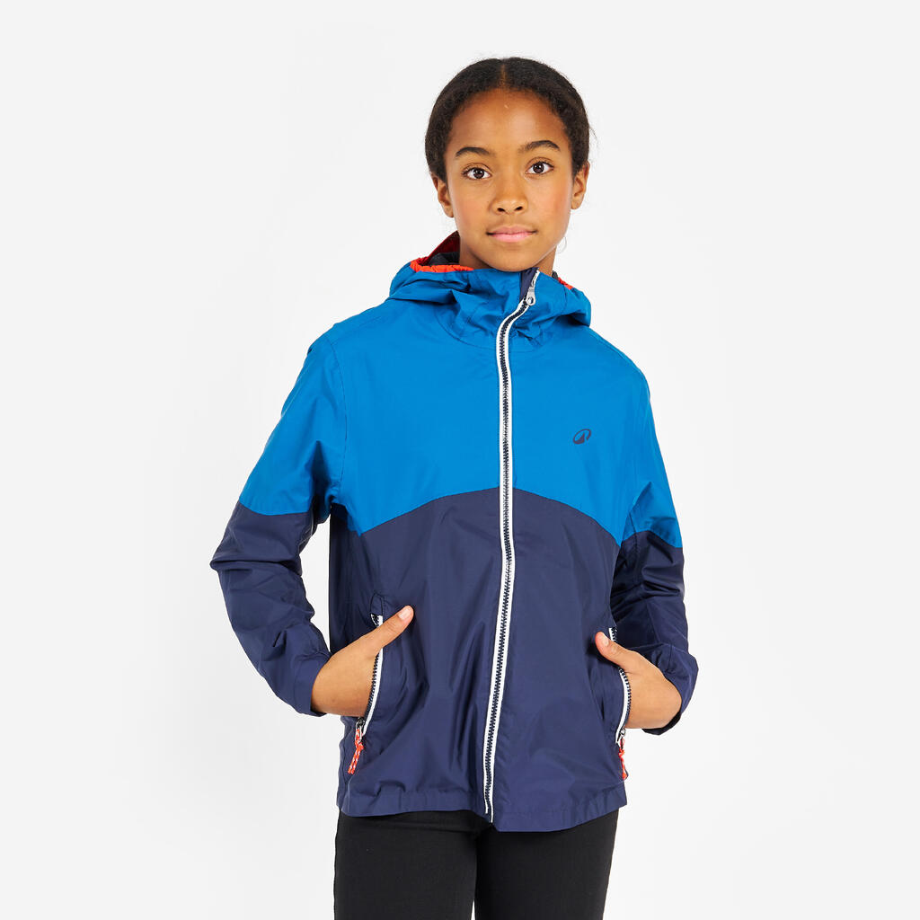 Kids’ waterproof sailing jacket - Sailing 100 rain jacket blue lemon yellow
