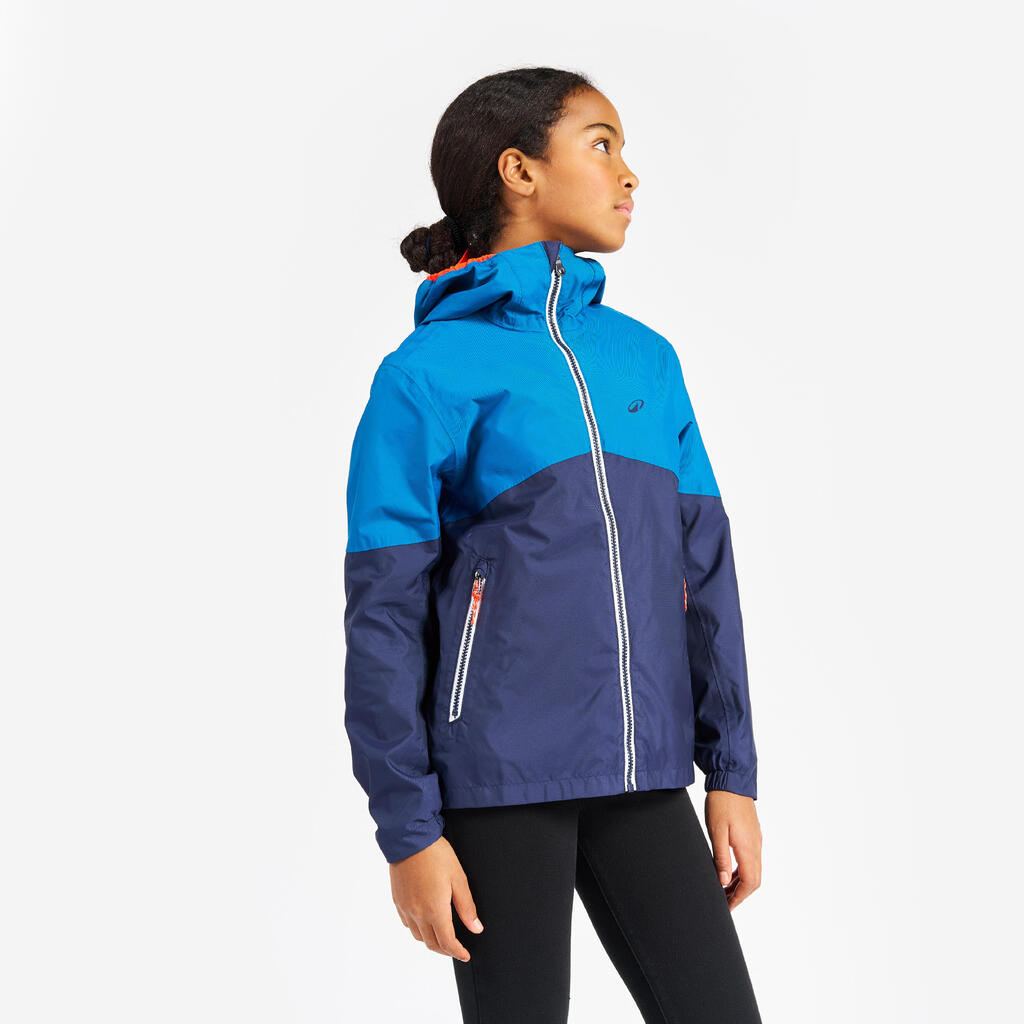 Kids’ waterproof sailing jacket - Sailing 100 rain jacket blue lemon yellow