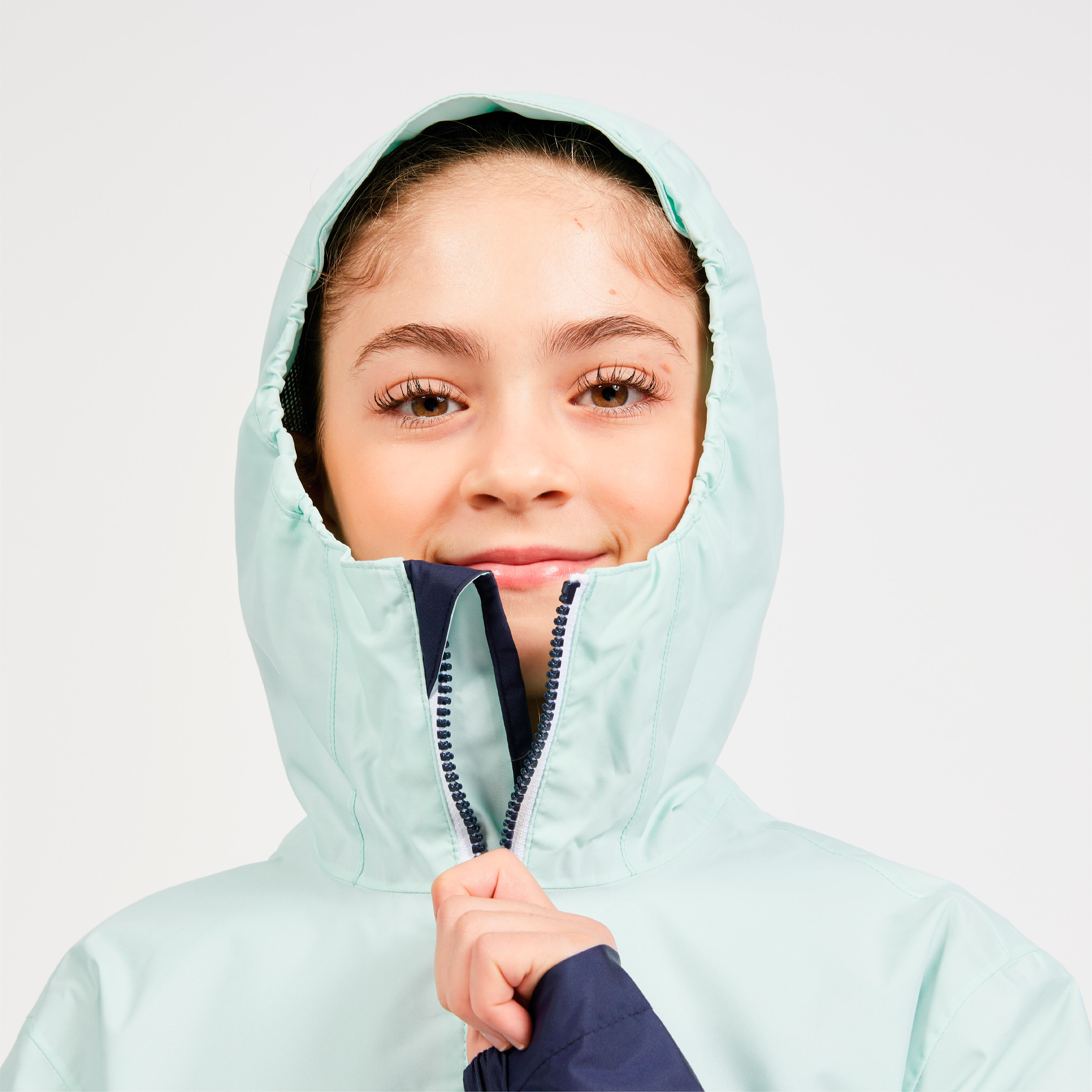 Kids Sailing Jacket 100 Blue Mint