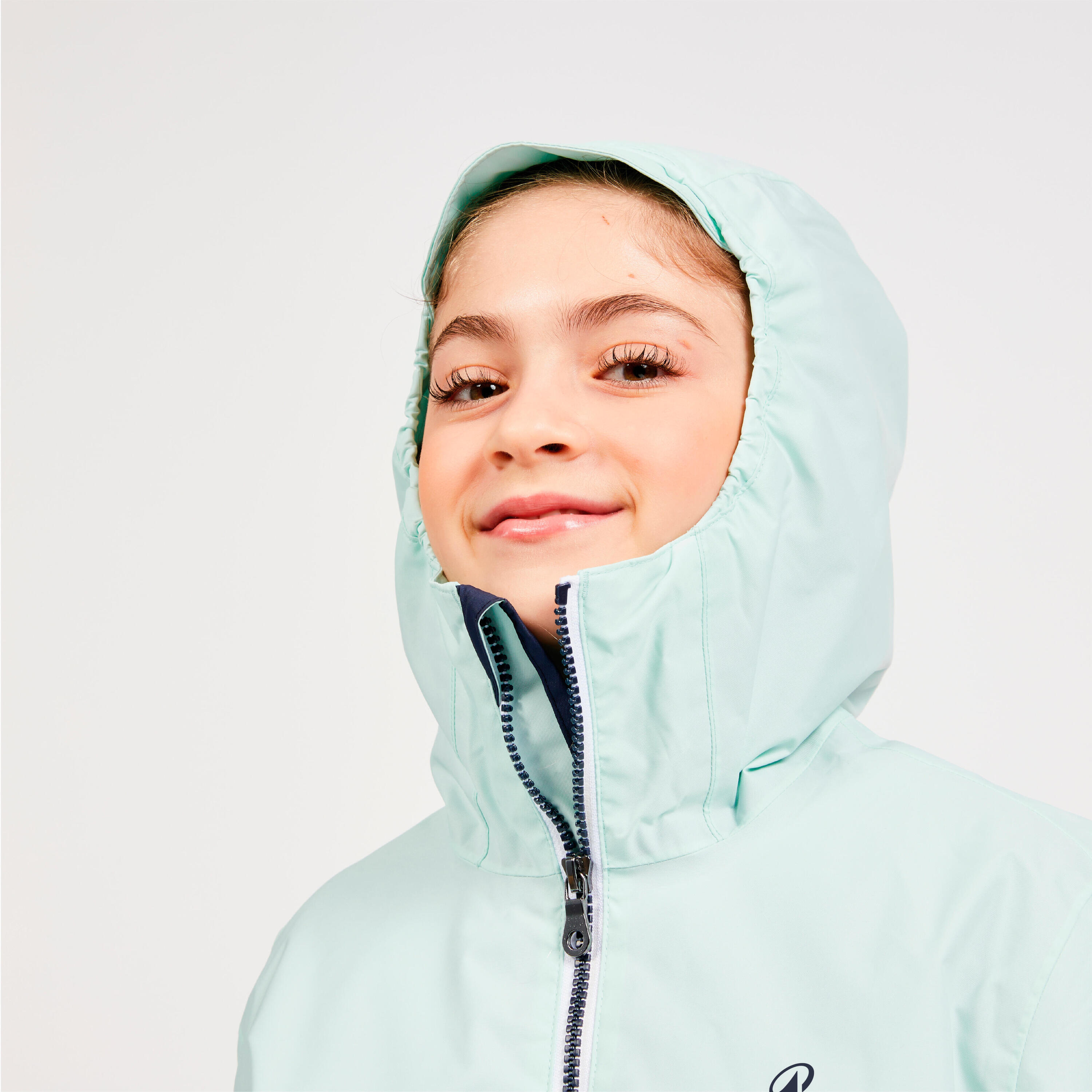 Zeiljas regenjas voor kinderen Sailing 100 blauw mintgroen 5/8
