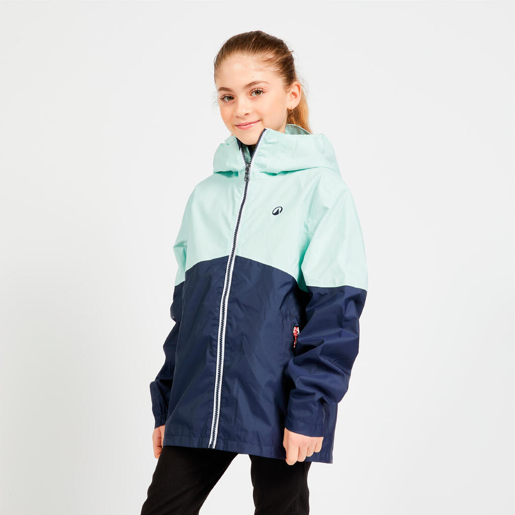 Kids’ waterproof sailing jacket - Sailing 100 rain jacket blue lemon yellow