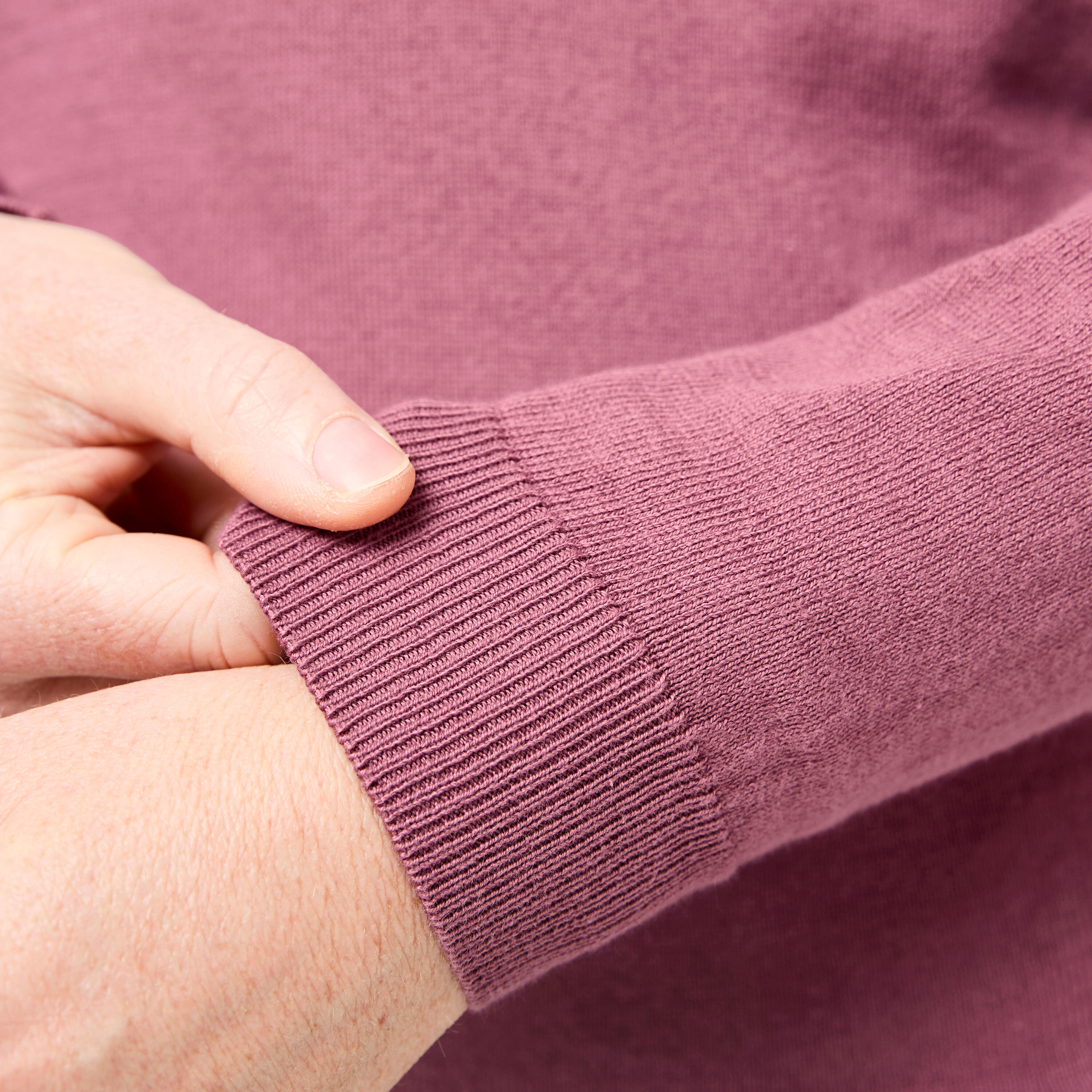Pull de golf 100% coton col V femme, MW100 violet grisé 5/7