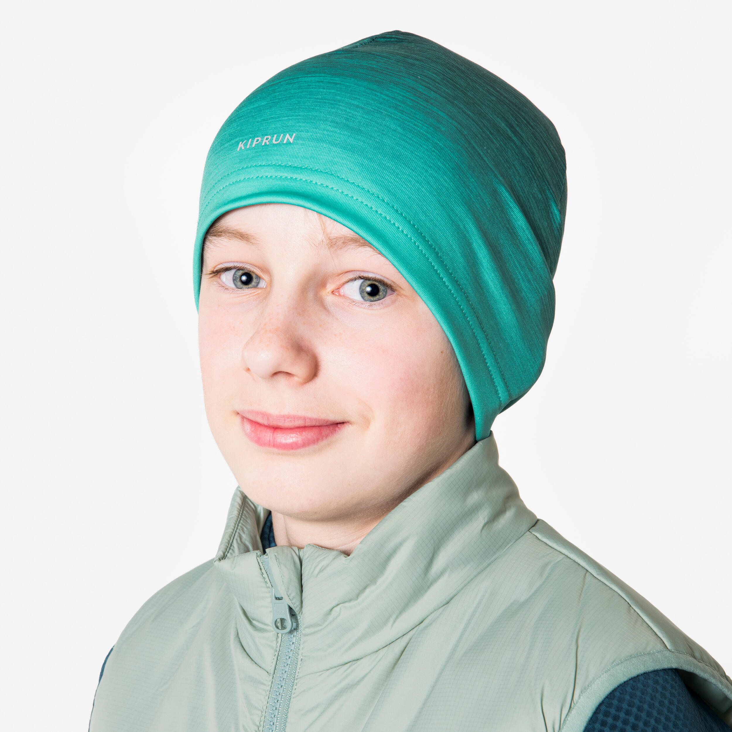 KIPRUN Nepremokavá bežecká čiapka Dry+ tyrkysová