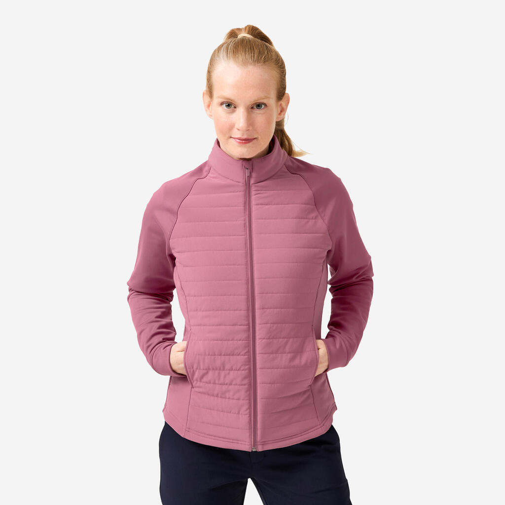 Črna zimska jakna za golf CW500  temno roza