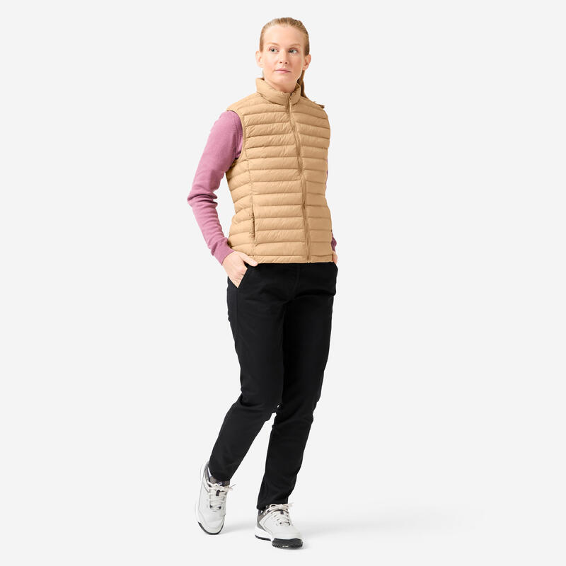 Vestă de golf MW500 Bej Damă