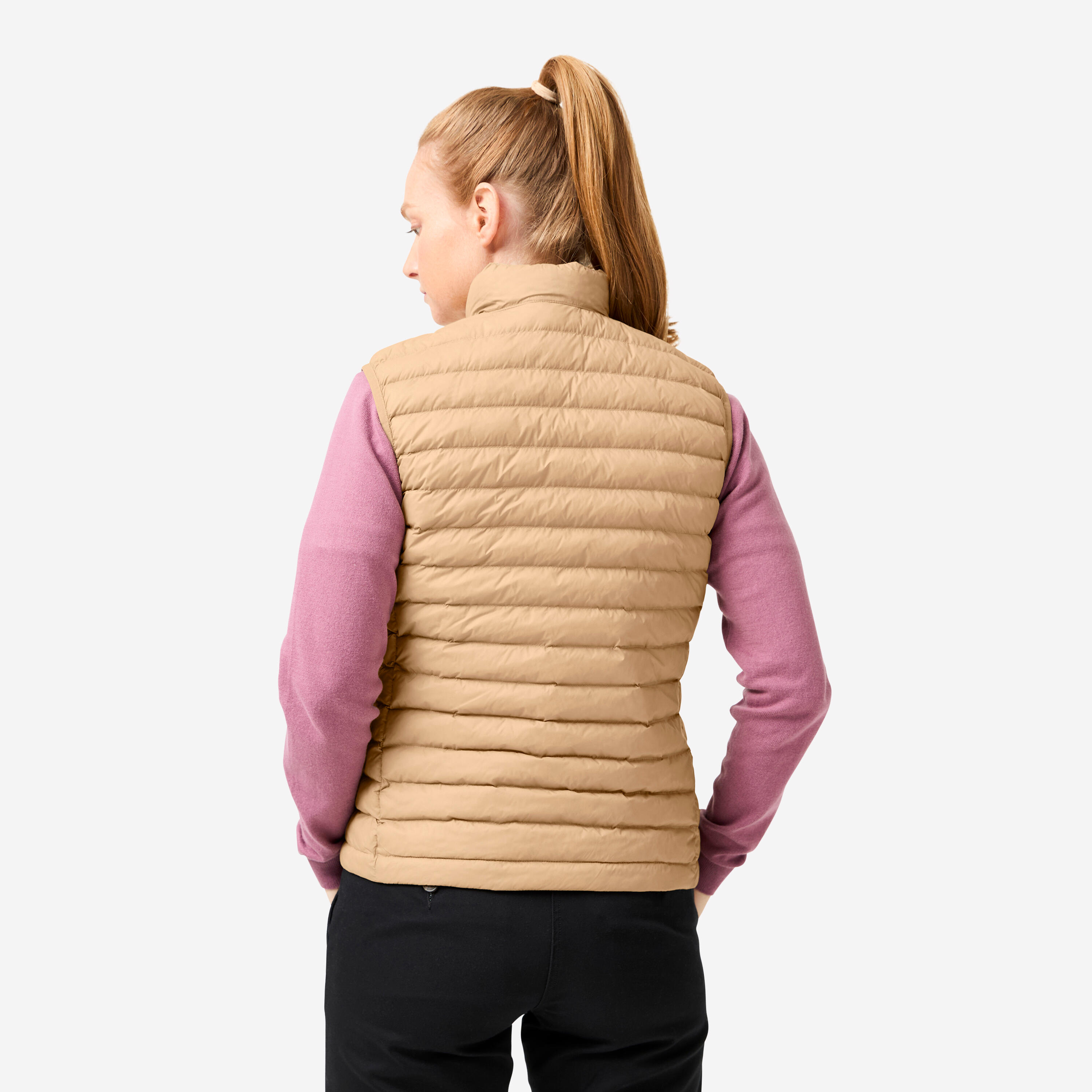 Colete de golf acolchoado Mulher, MW500 bege 5/10