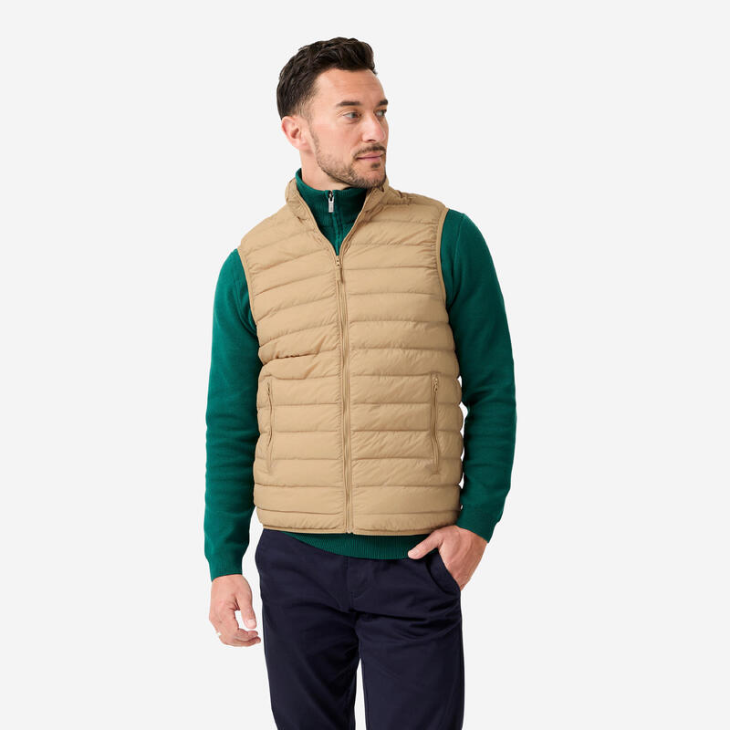Vestă de golf MW500 Bej Bărbați