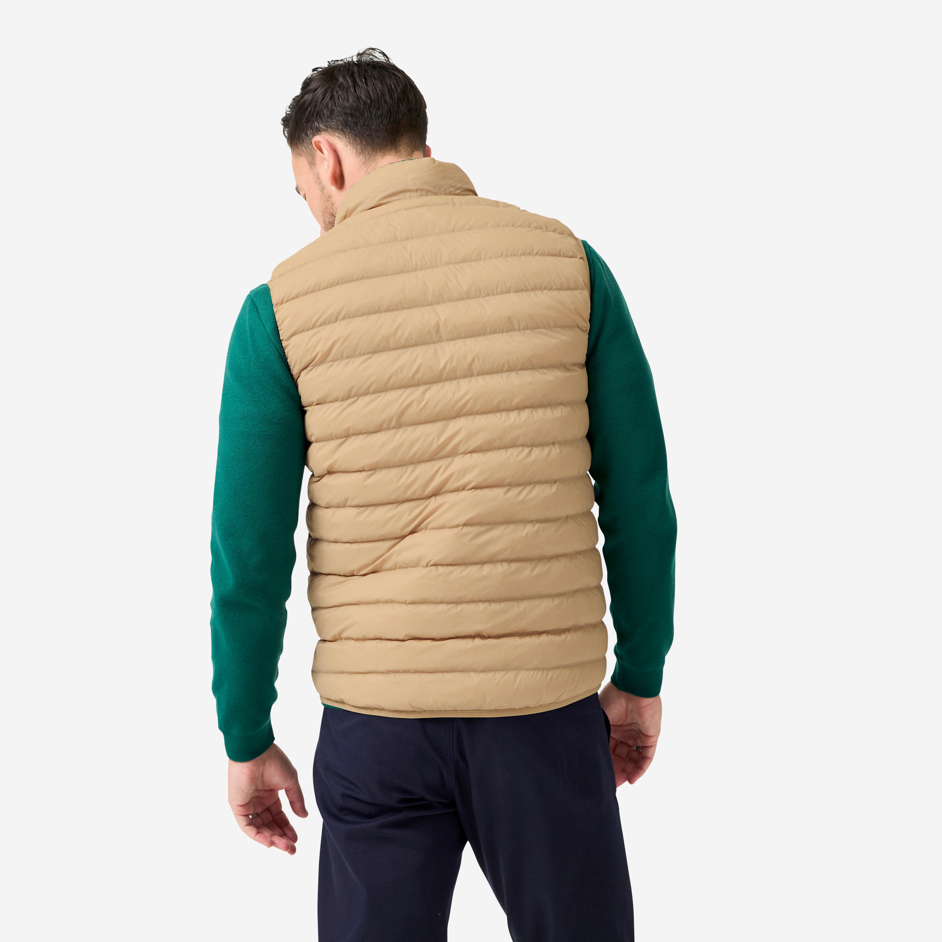Colete acolchoado de golf homem, MW500 bege 5/10