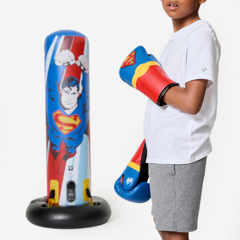 Pallone Boxe Con Guantoni Set Boxe Bambini Regolabile - Sacco Con Guantoni, Altezza 70-105cm, Base Con Acqua/Sabbia Guantoni Leone Sacco