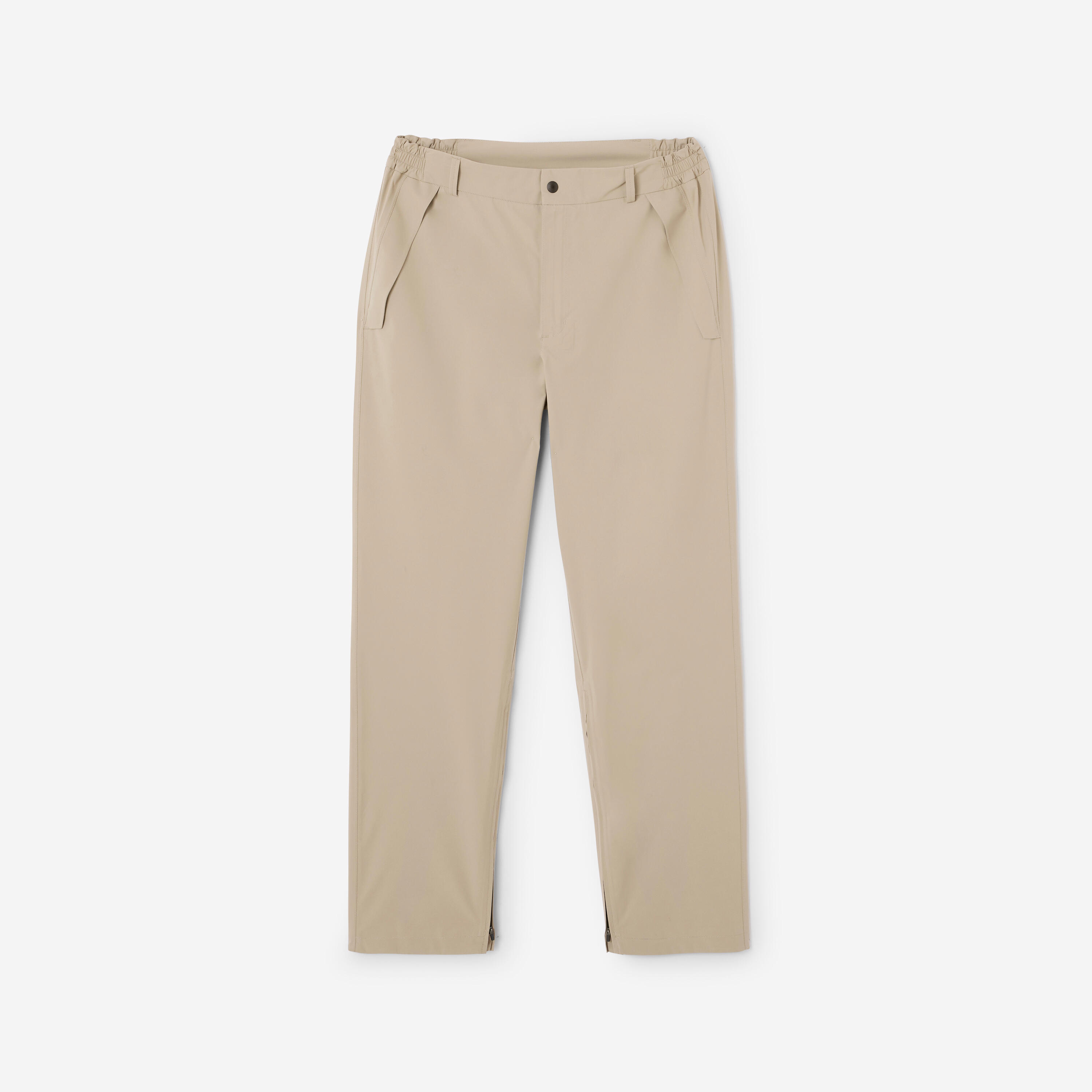 Wasserdichte Golf-Regenhose Herren, RW500 beige 10/12