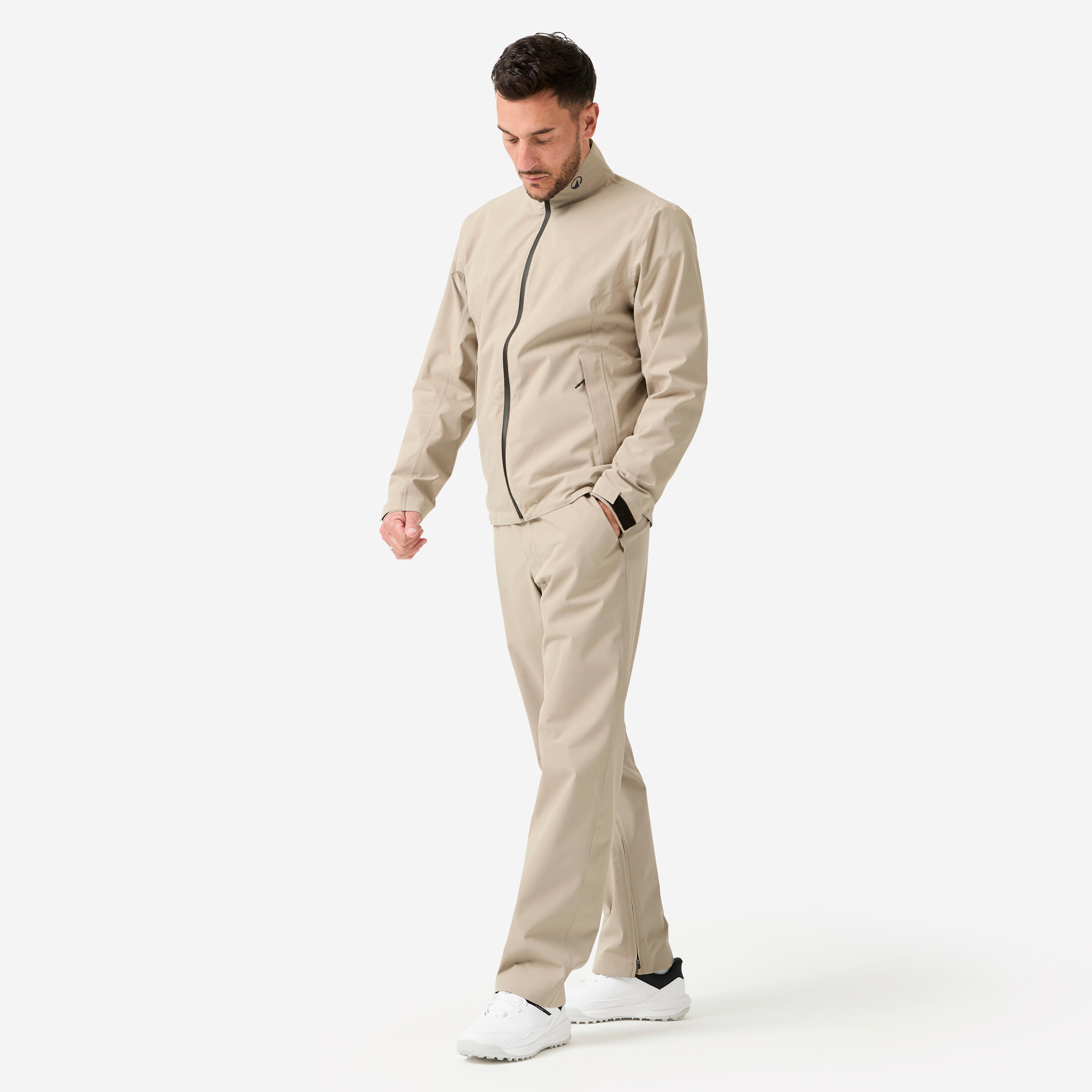 Wasserdichte Golf-Regenhose Herren, RW500 beige 2/12