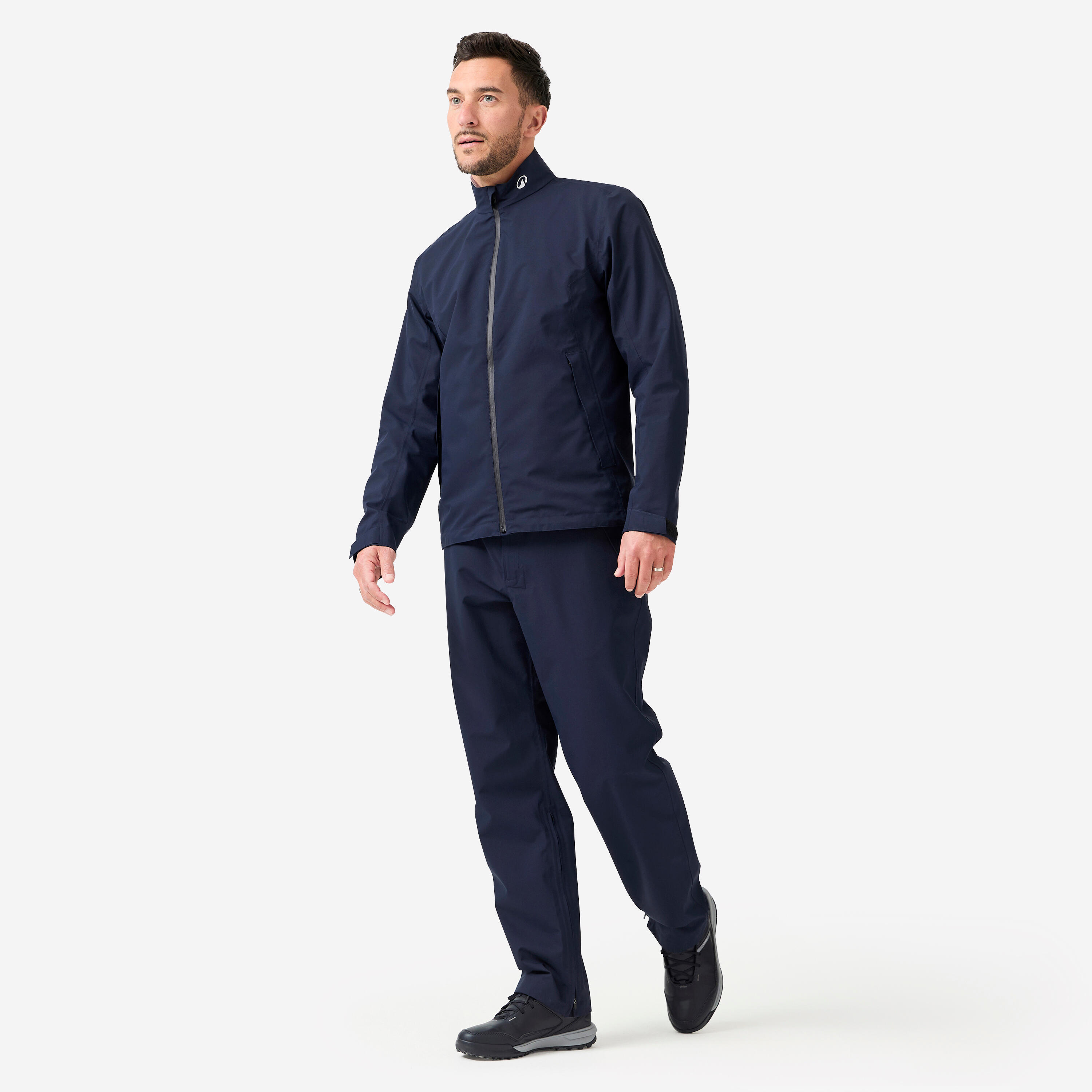 Pantalón impermeable de lluvia golf Hombre, RW500 azul marino - Main Image