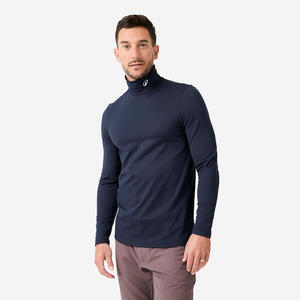 Camiseta interior de golf térmica cuello vuelto Hombre, CW500 azul oscuro