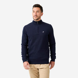 Pull de golf coupe-vent col montant zippé Homme, MW500 gris