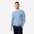 Pull de golf coton col V homme, CW100 bleu