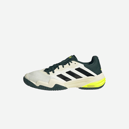 Chaussure de tennis enfant Multicourt - adidas Barricade Jr Ecru vert