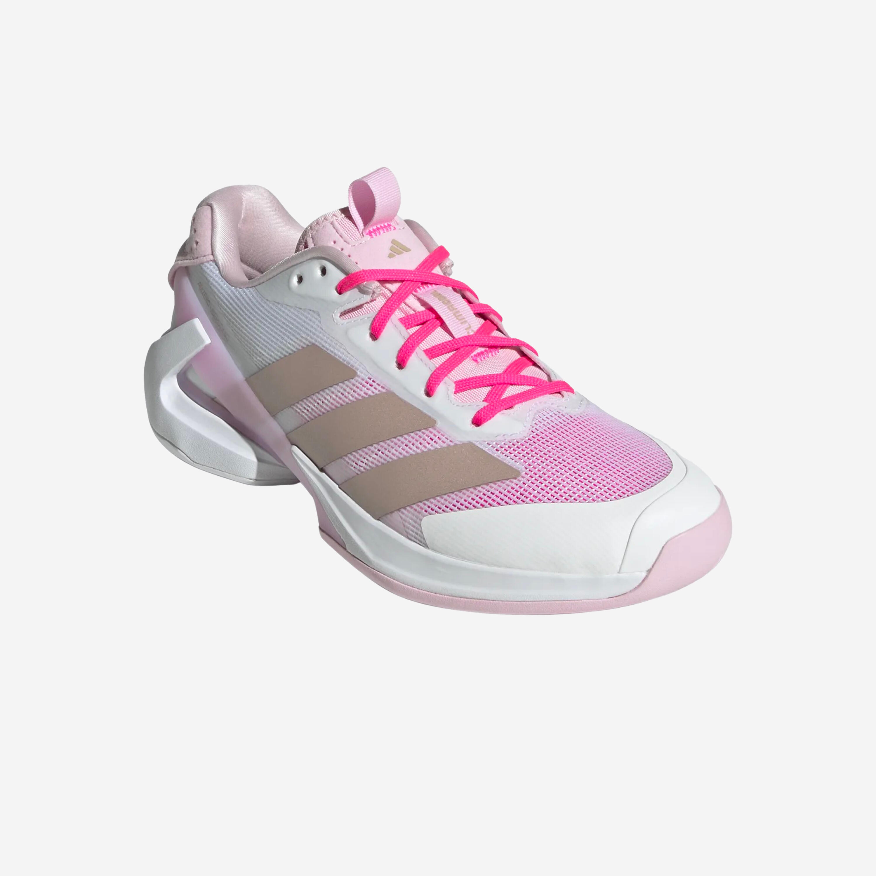 Calçado de ténis multipisos mulher - Adidas Adizero Ubersonic 5 Branco rosa 2/7