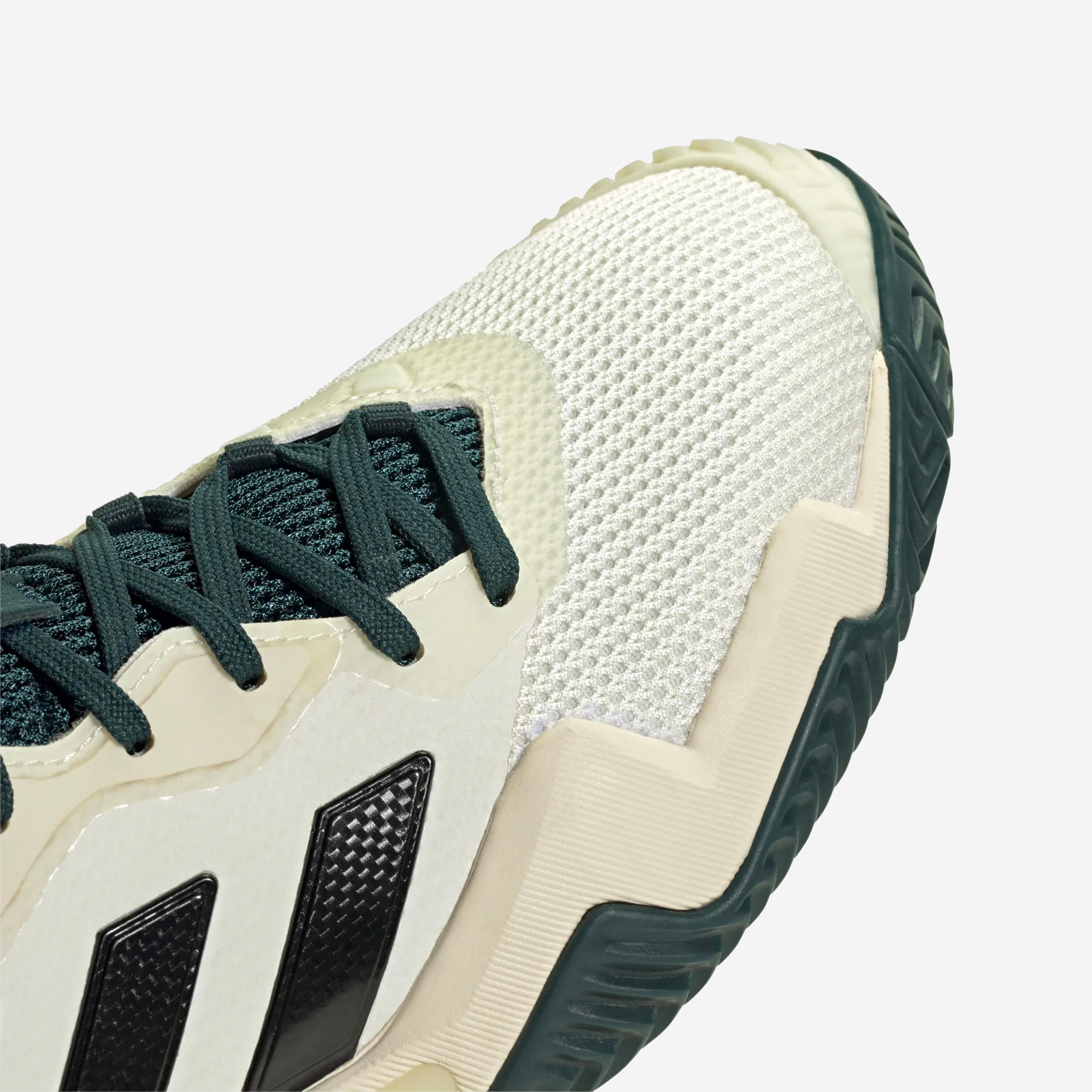 Chaussures de tennis multicourt homme - adidas Barricade 13 blanc cassé vert 6/16