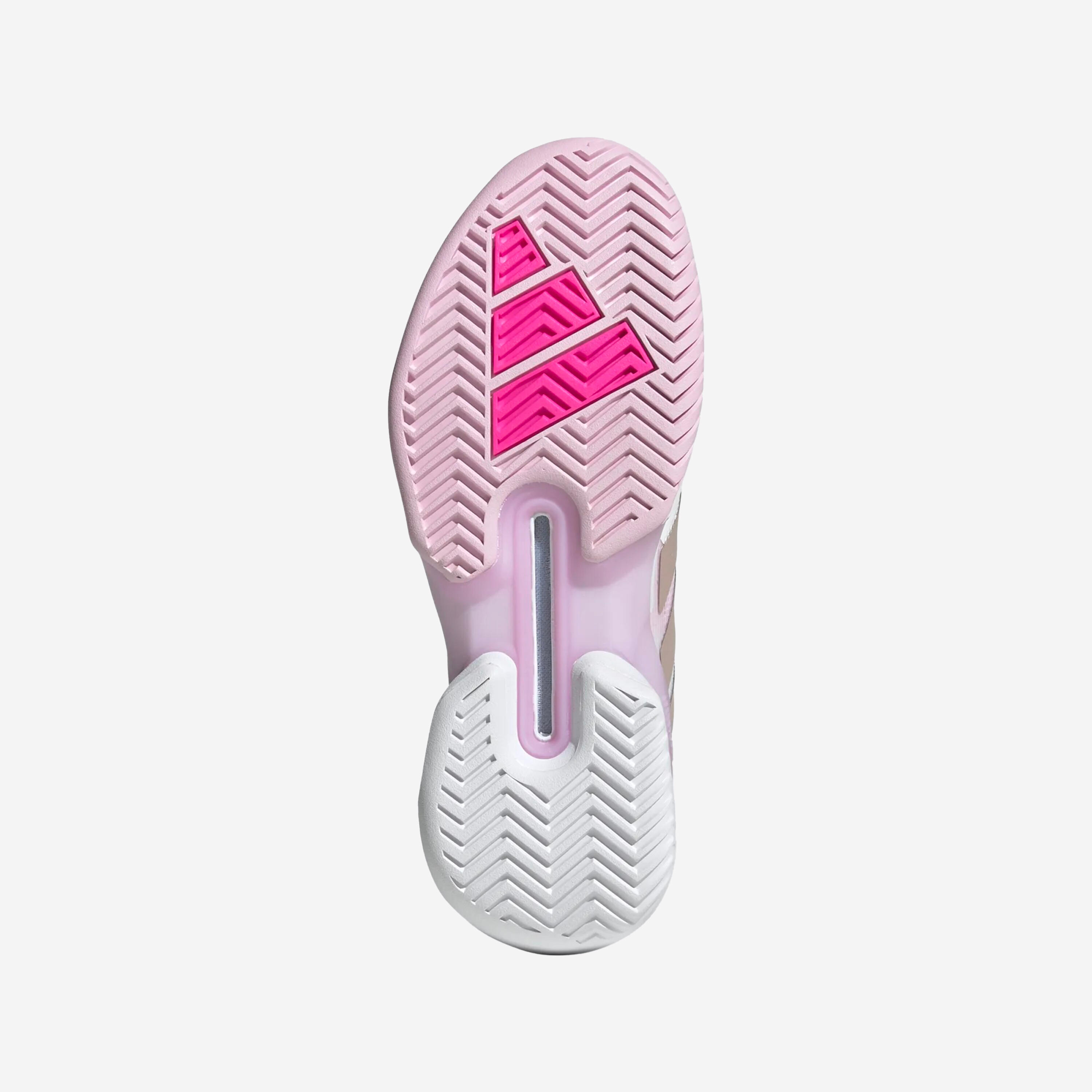 Calçado de ténis multipisos mulher - Adidas Adizero Ubersonic 5 Branco rosa 4/7