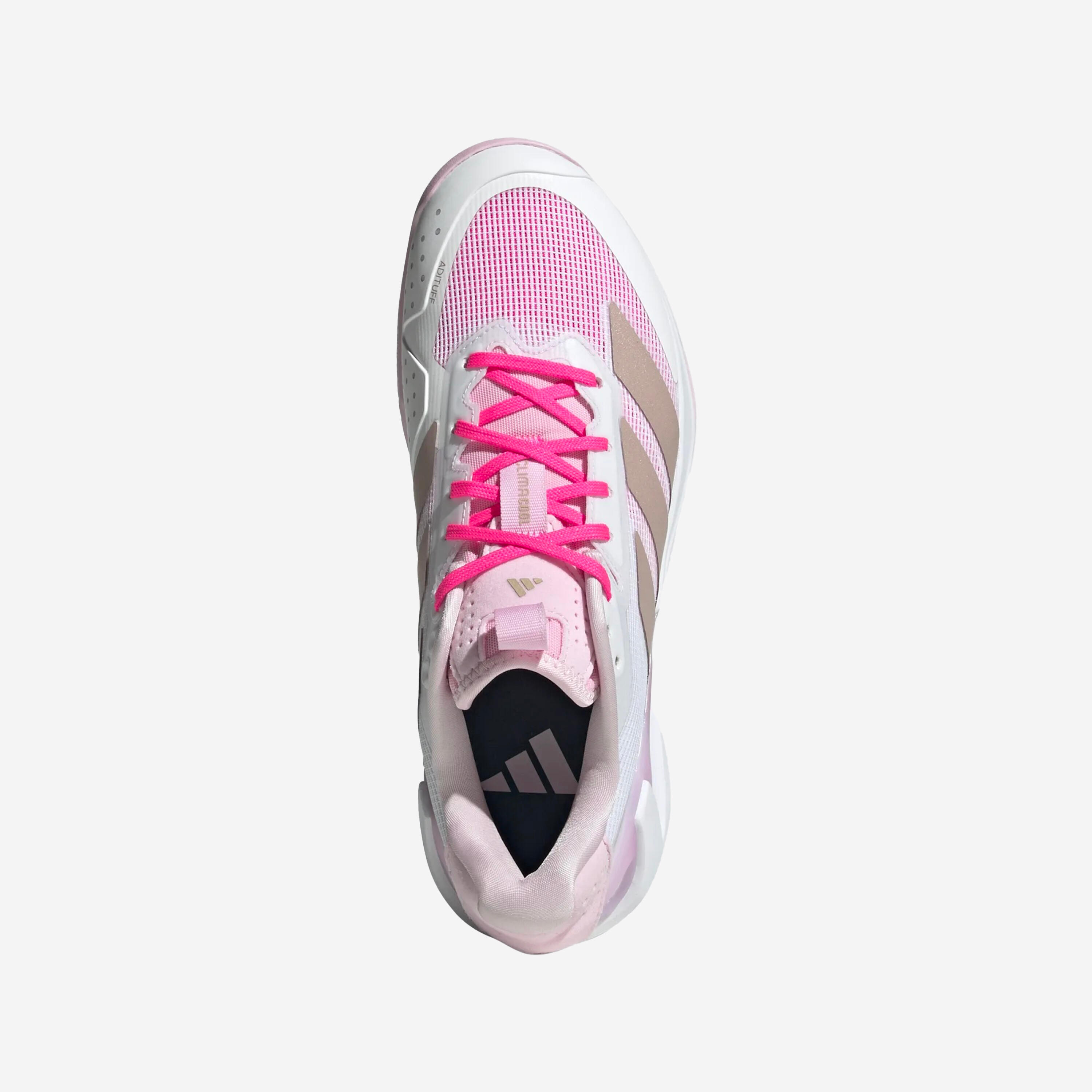 Calçado de ténis multipisos mulher - Adidas Adizero Ubersonic 5 Branco rosa 6/7