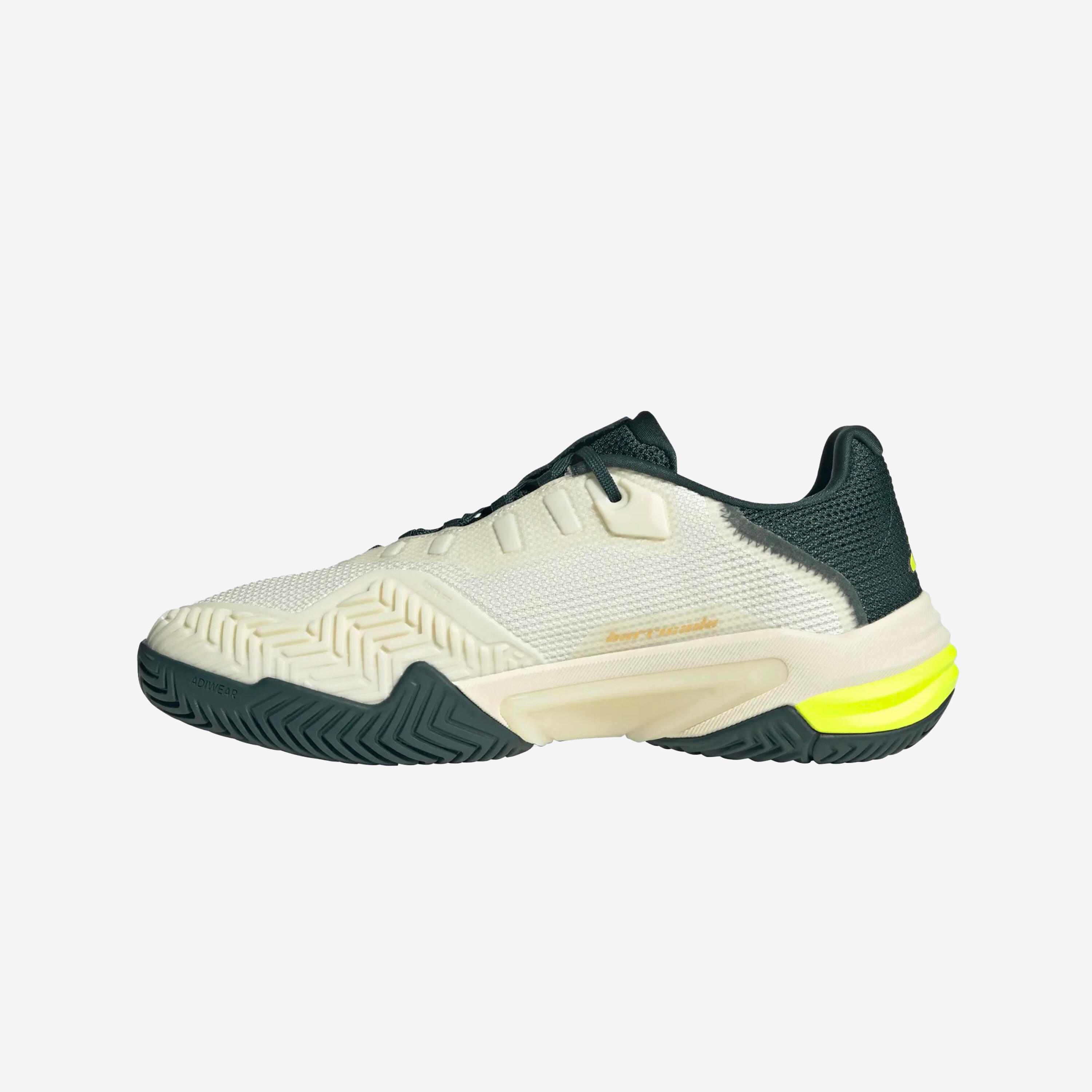 Chaussures de tennis multicourt homme - adidas Barricade 13 blanc cassé vert 5/16