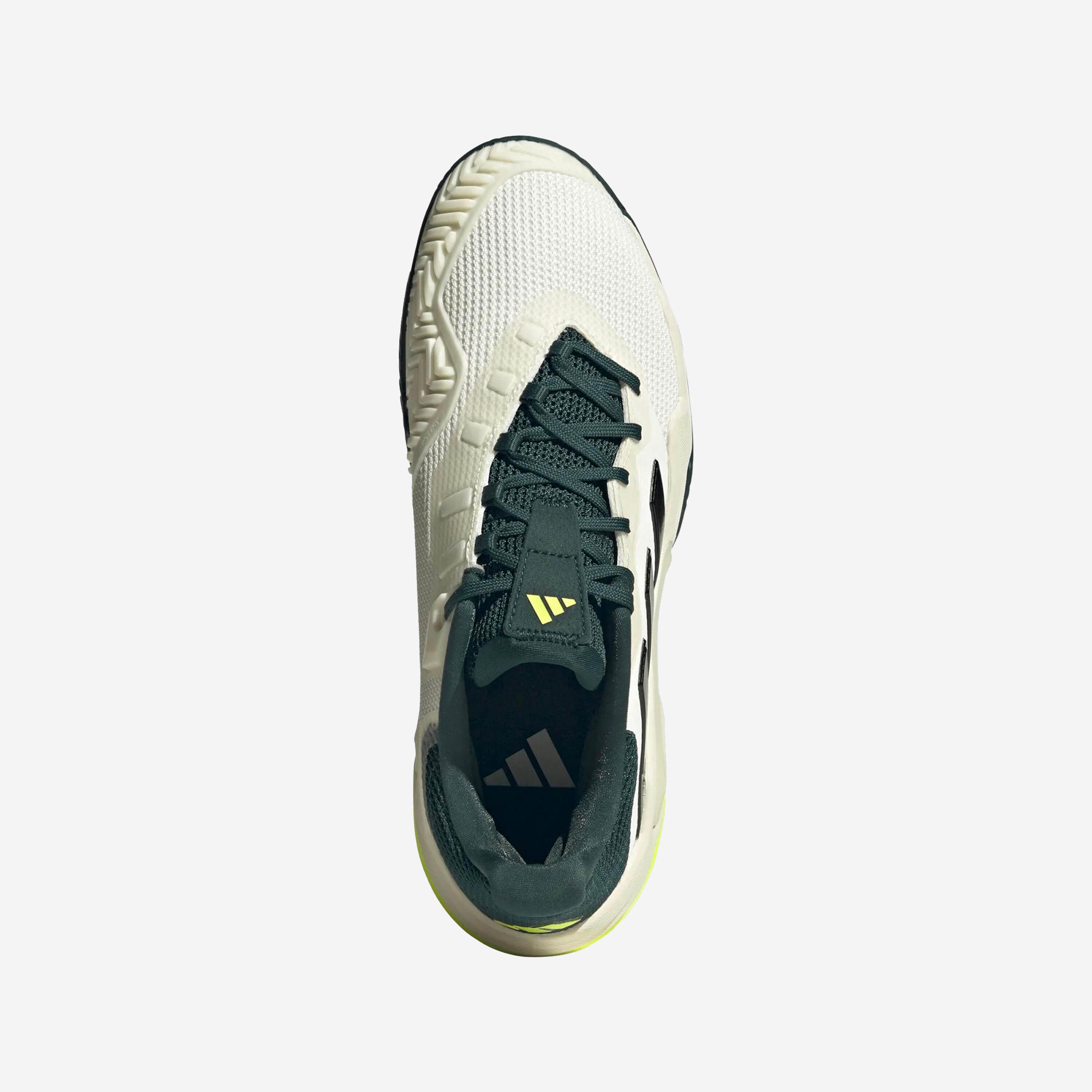 Chaussures de tennis multicourt homme - adidas Barricade 13 blanc cassé vert 7/16