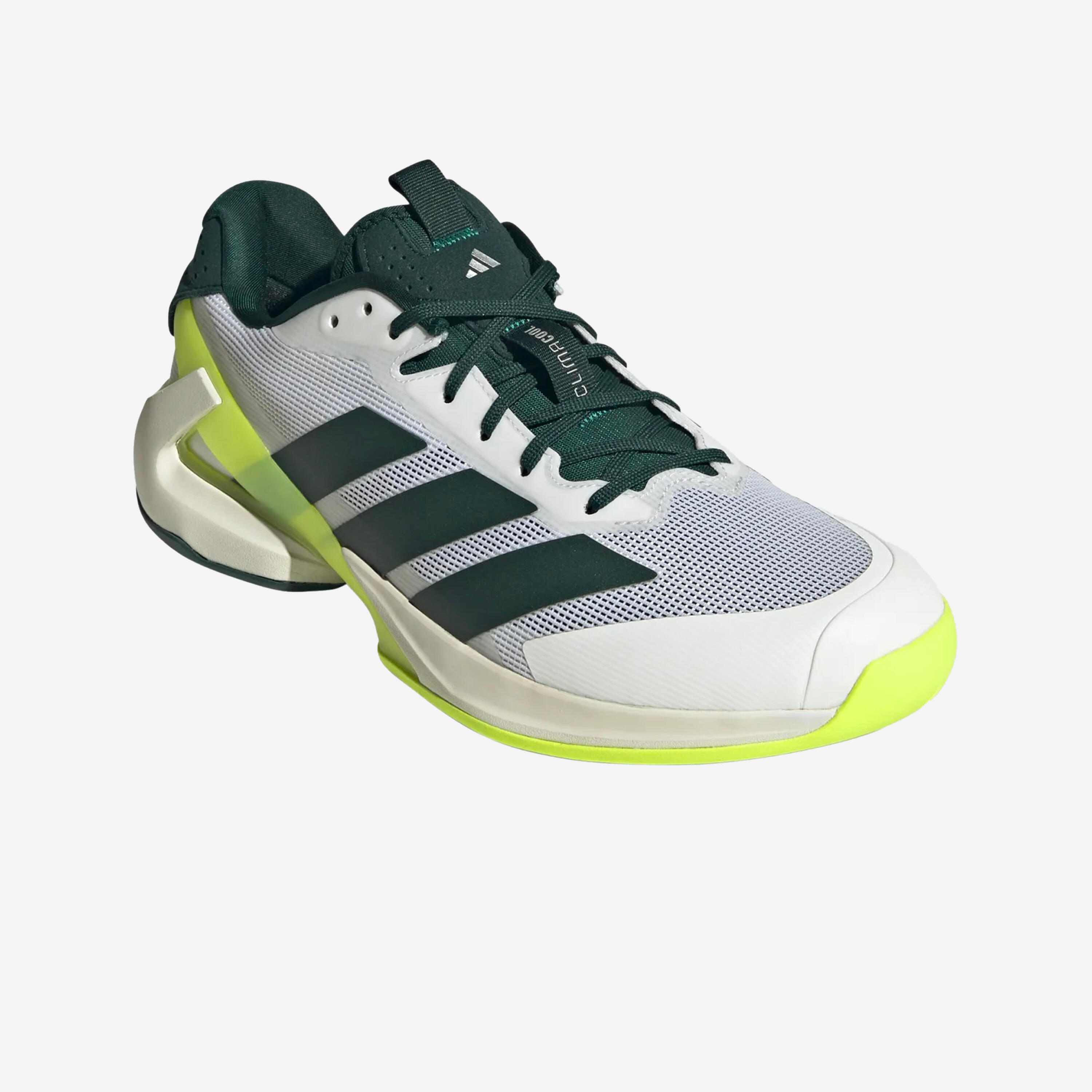 Herren Tennisschuhe Multicourt - Adidas Adizero Ubersonic 5 Weiss Grün 2/17