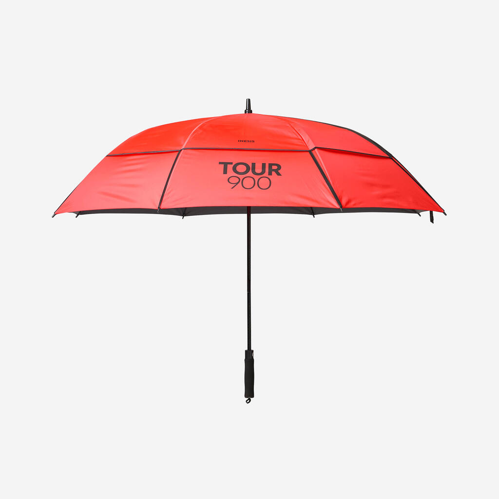 Dežnik za golf 170 cm, Tour 900 rdeč in črn