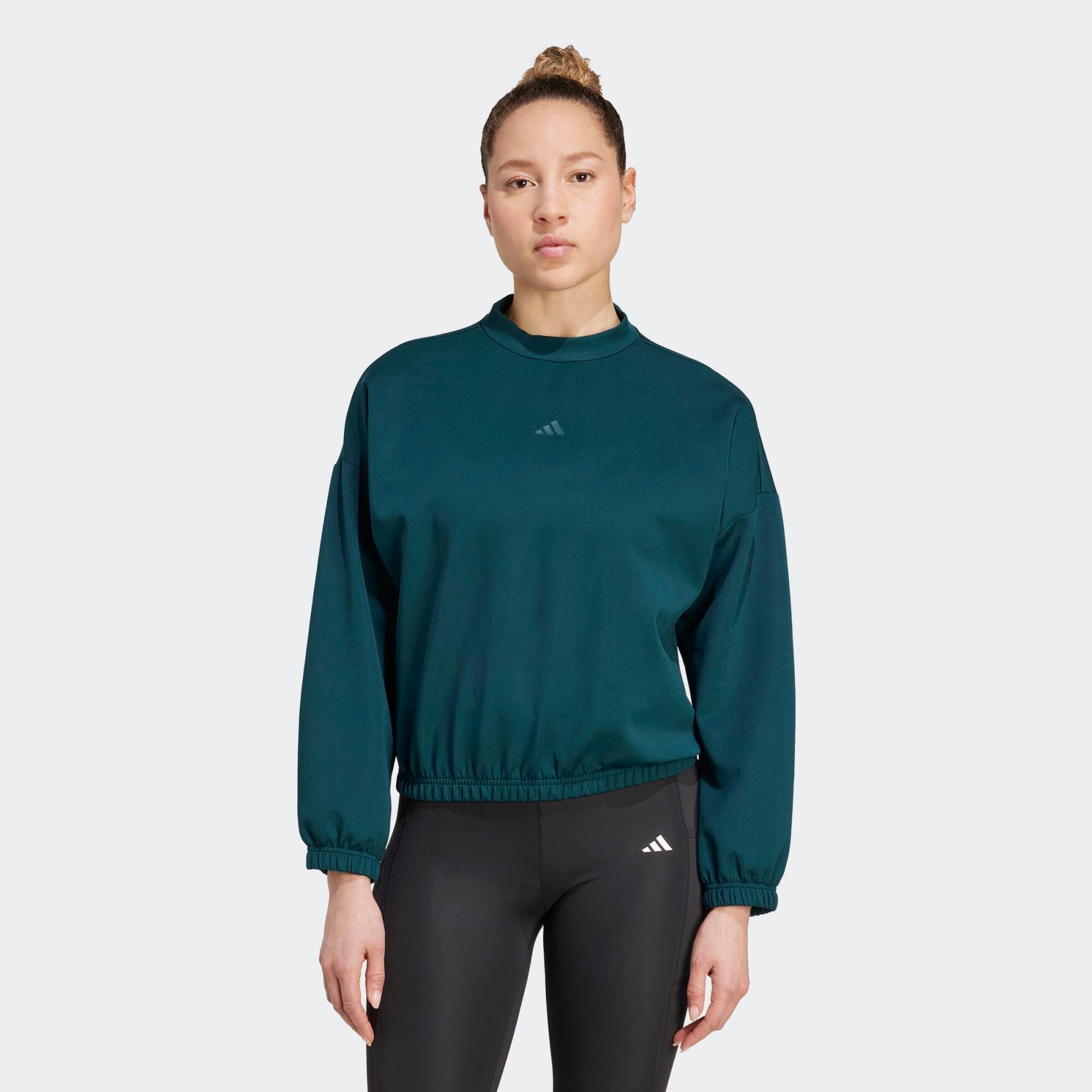 Sweat crop top de fitness femme ADIDAS
