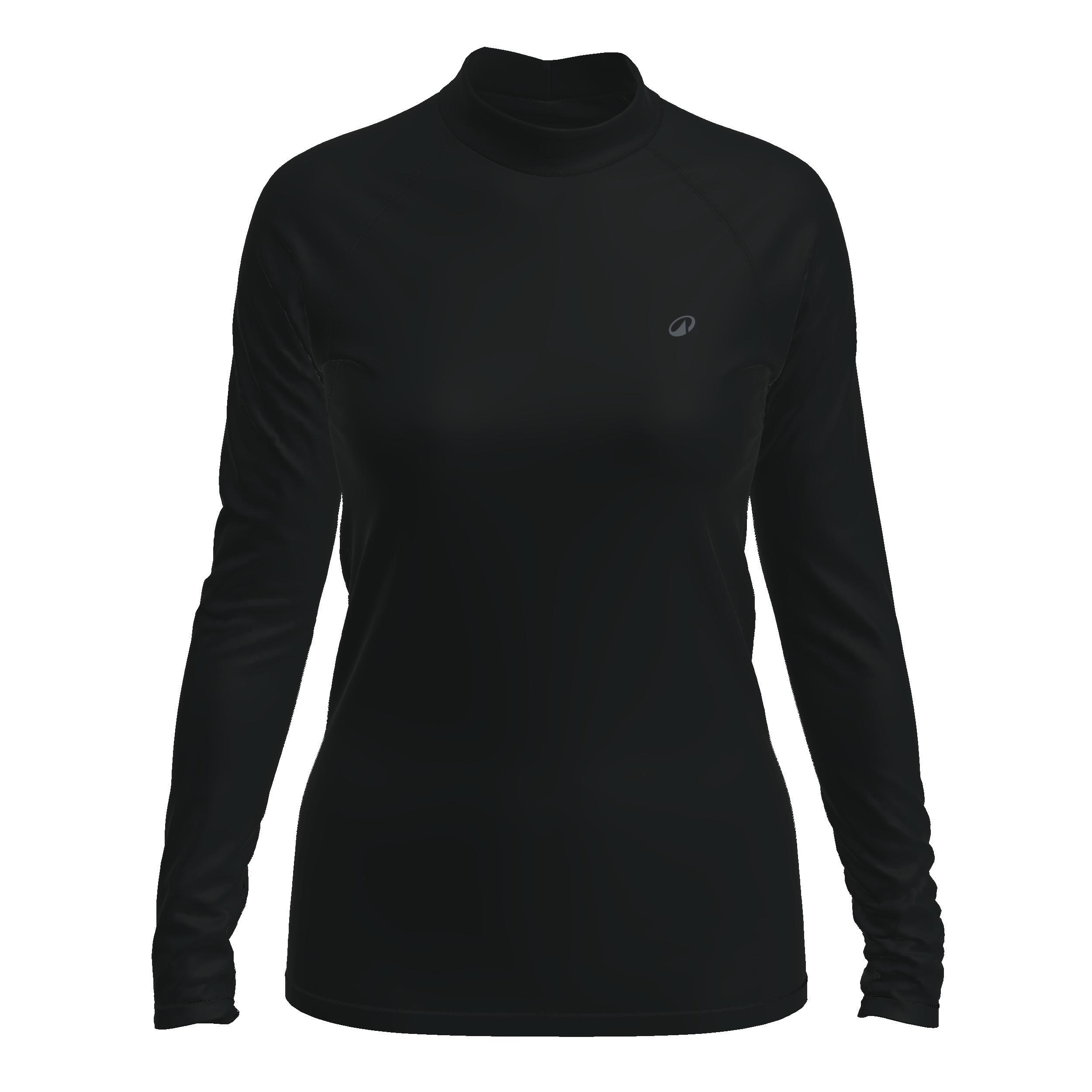 UV-Shirt langarm Damen UV-Schutz 50+ schwarz 5/19