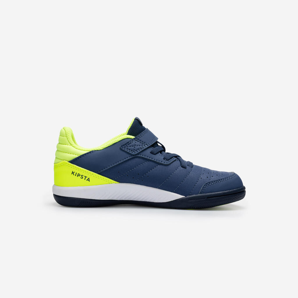 Kids' Futsal Trainers Eskudo 500 - Beige/Blue