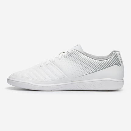 Zapatillas de fútbol sala 100 Blanco Gris Adulto