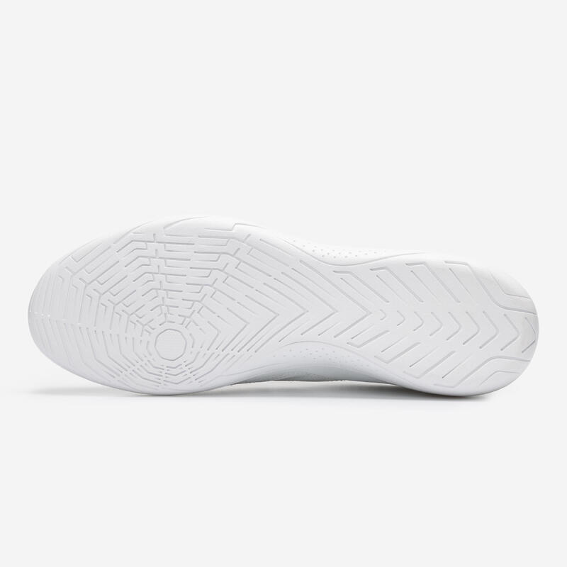 Chaussures de futsal 100 Blanc Gris Adulte