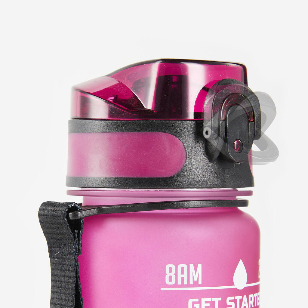 Fitness Bottle Motivation 1 L - Raspberry