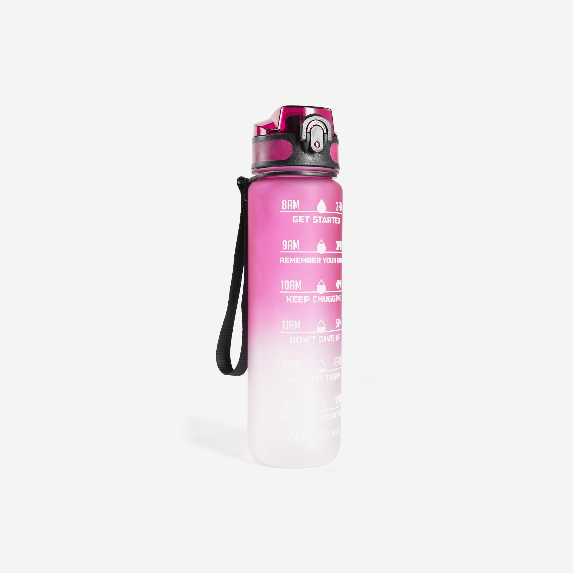 PHOENIX Motiverende drinkfles voor fitness 1 liter framboosrood
