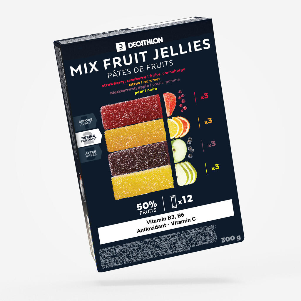 Assortment of energy fruit jellies, x12