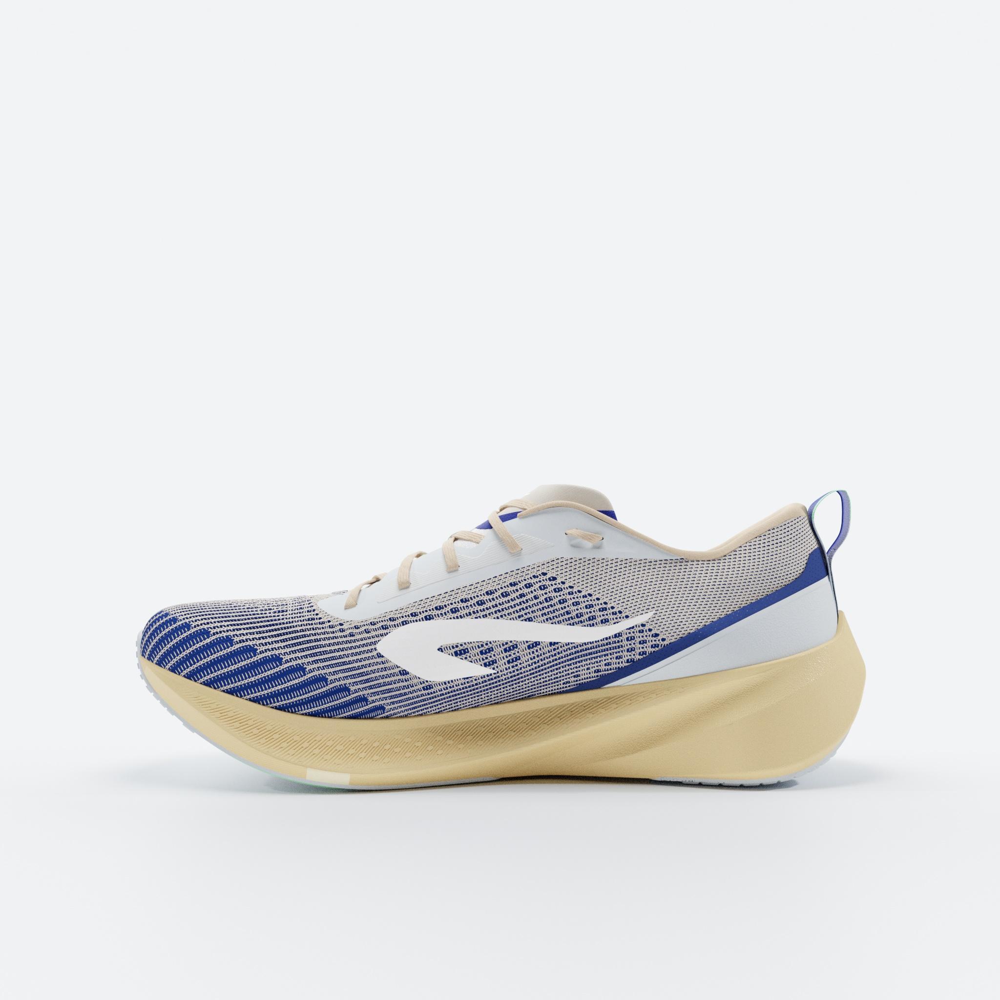 Kiprun Cushion 500 Women's Running Shoes - Beige/Blue 5/9